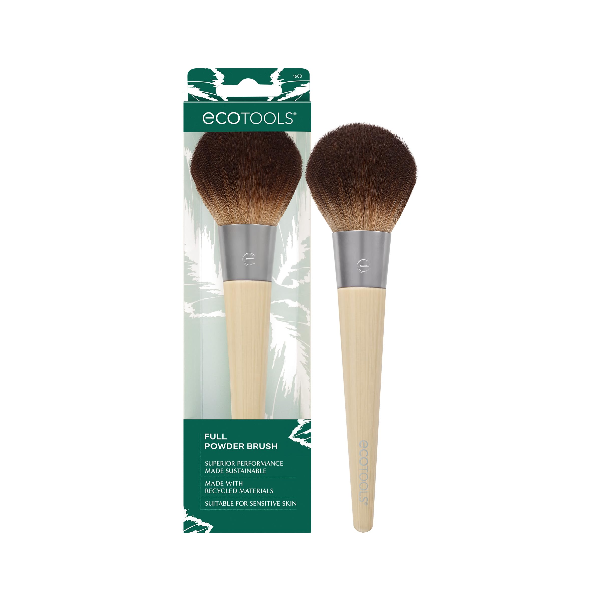 EcoTools Full Powder Brush for Loose & Pressed Powder - Vegan, Cruelty-Free Setting Makeup Tool