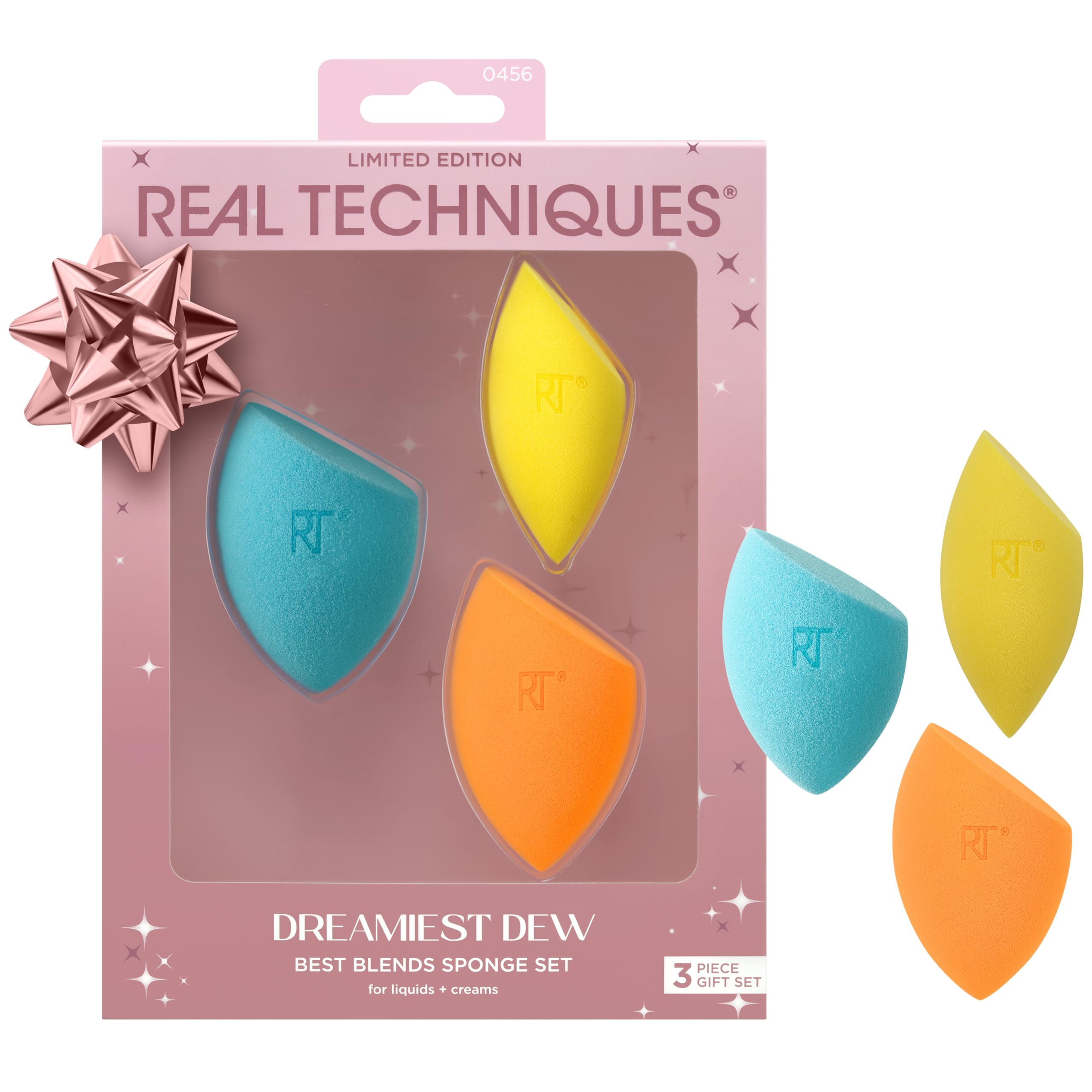 Real Techniques Dreamiest Dew Best Blends Sponge Kit, 3 Piece Limited Edition Set