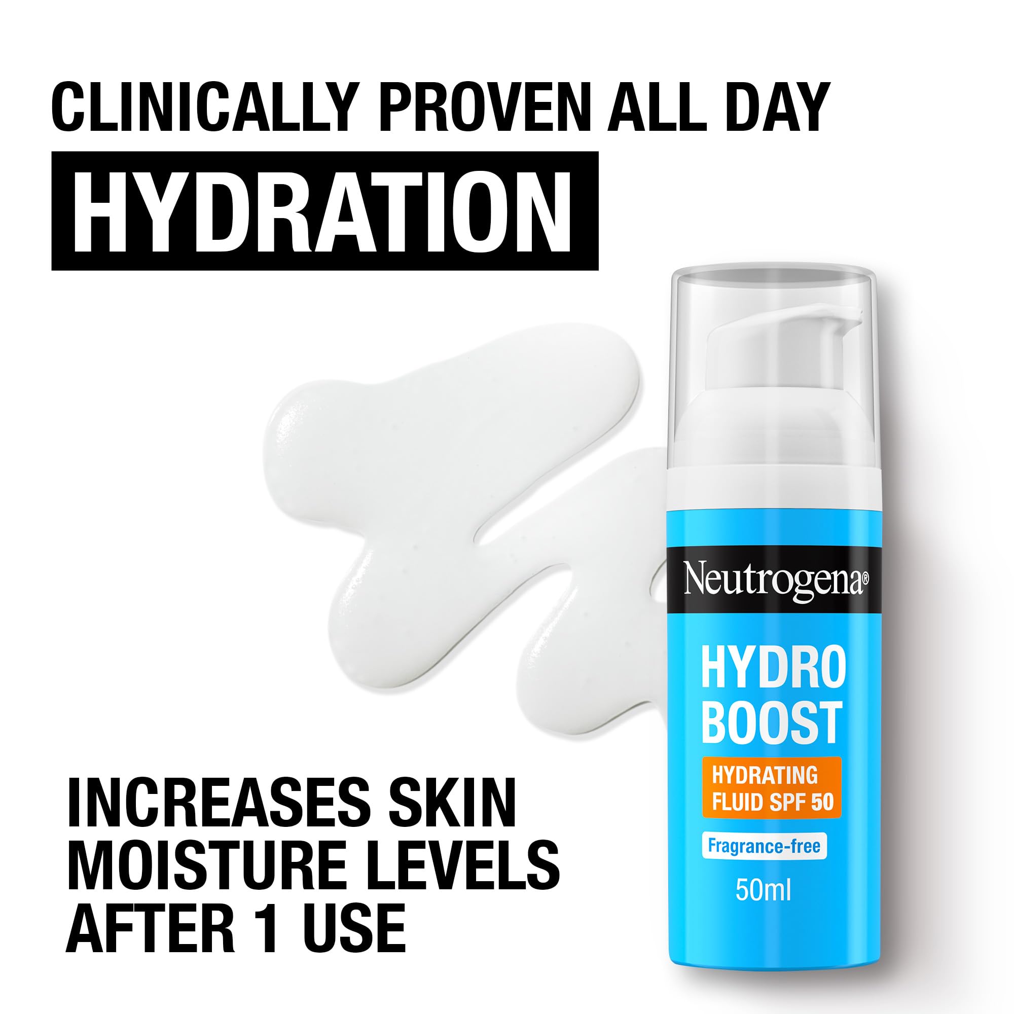 Neutrogena Hydro Boost Hydrating Face Fluid SPF 50 with Hyaluronic Acid & Niacinamide 3