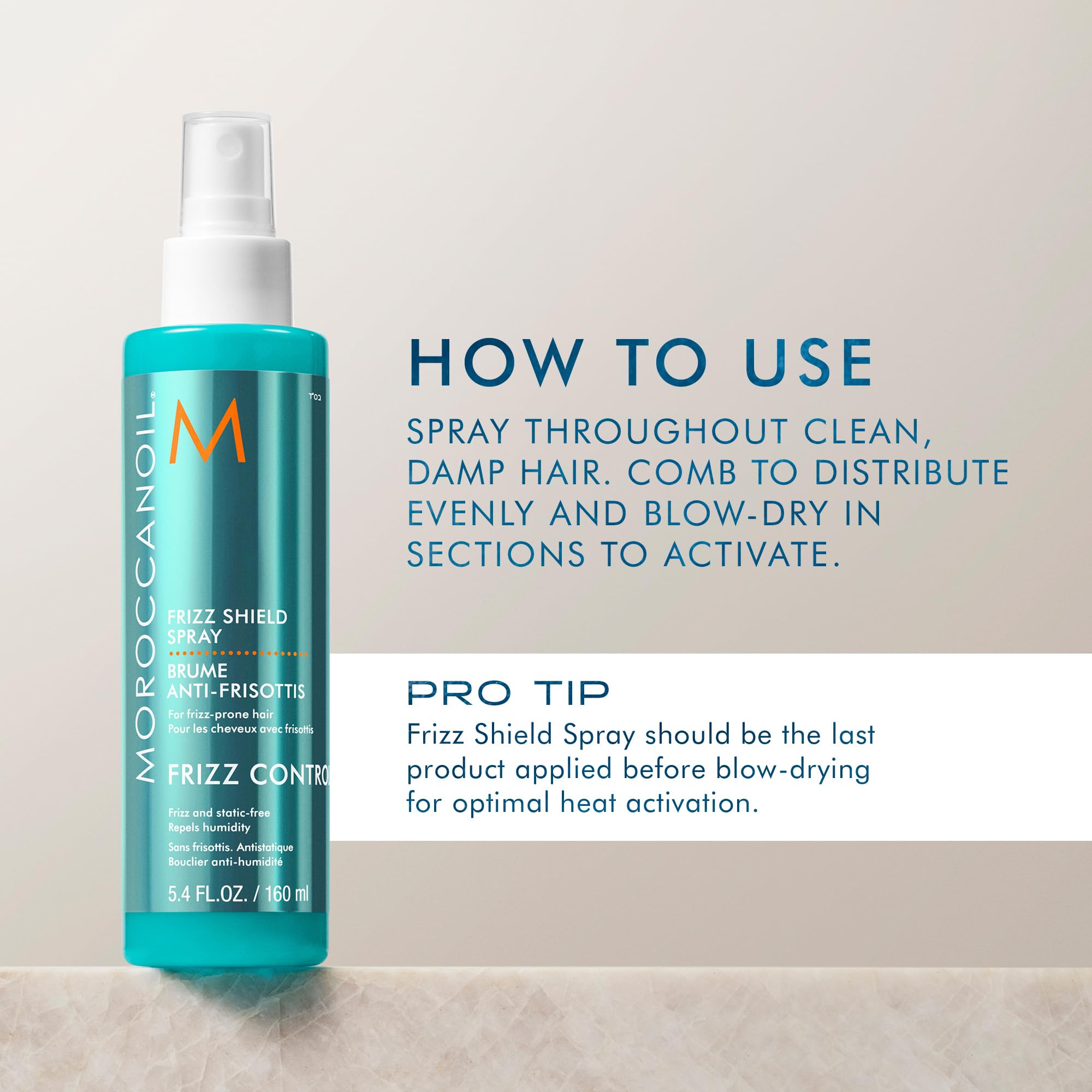 Moroccanoil Frizz Shield Styling Spray for Heat-Activated Frizz-Free Blowouts 5
