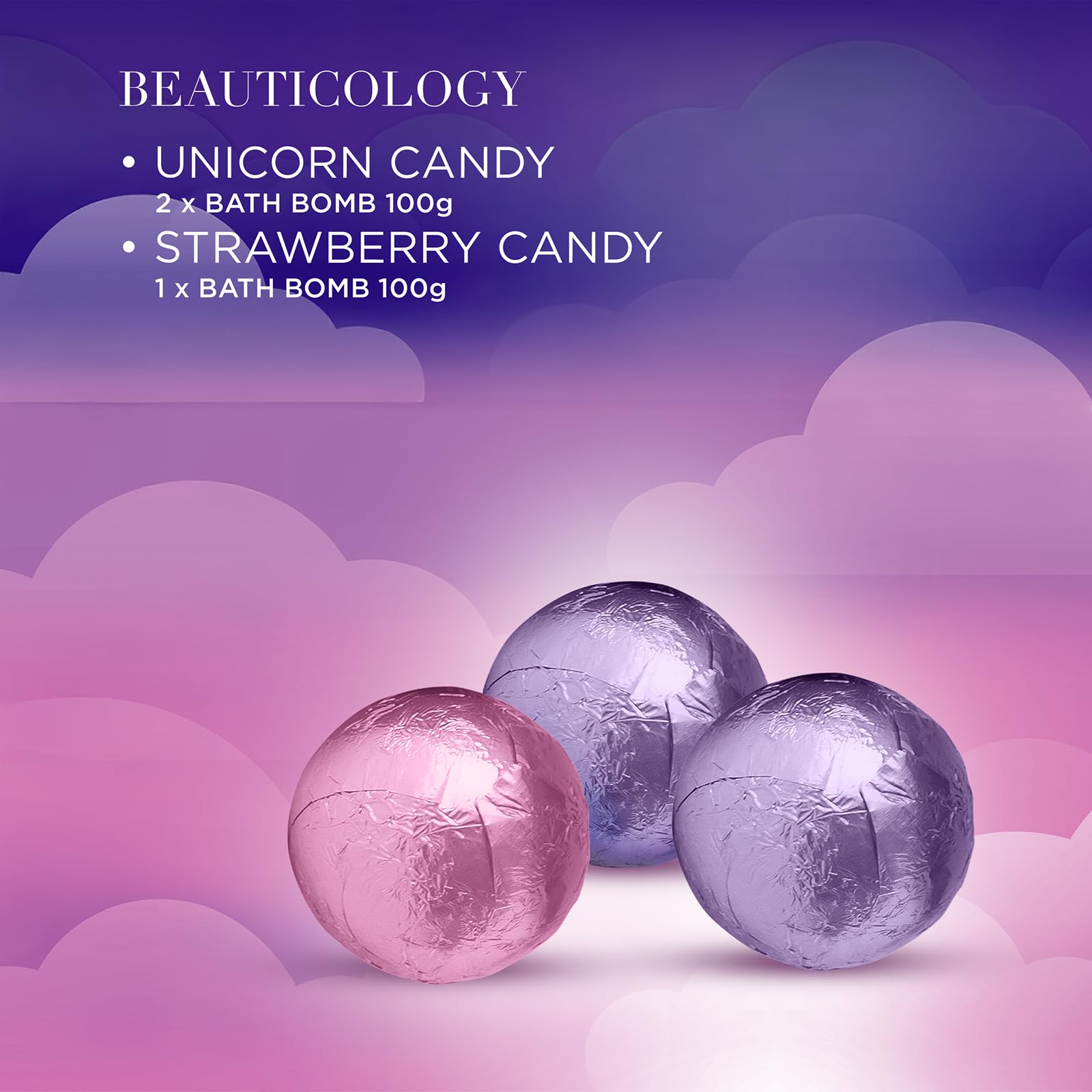 Baylis & Harding Beauticology Cosmic Bath Bomb Trio Gift Set - Vegan Friendly Sweet Scents 3
