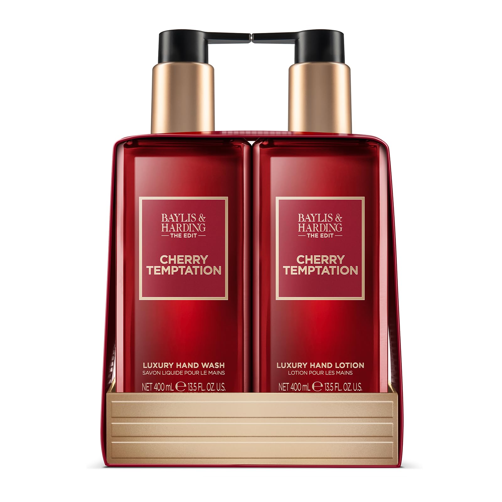 Baylis & Harding The Edit Cherry Temptation Hand Care Duo Gift Set - 400ml Wash & Lotion