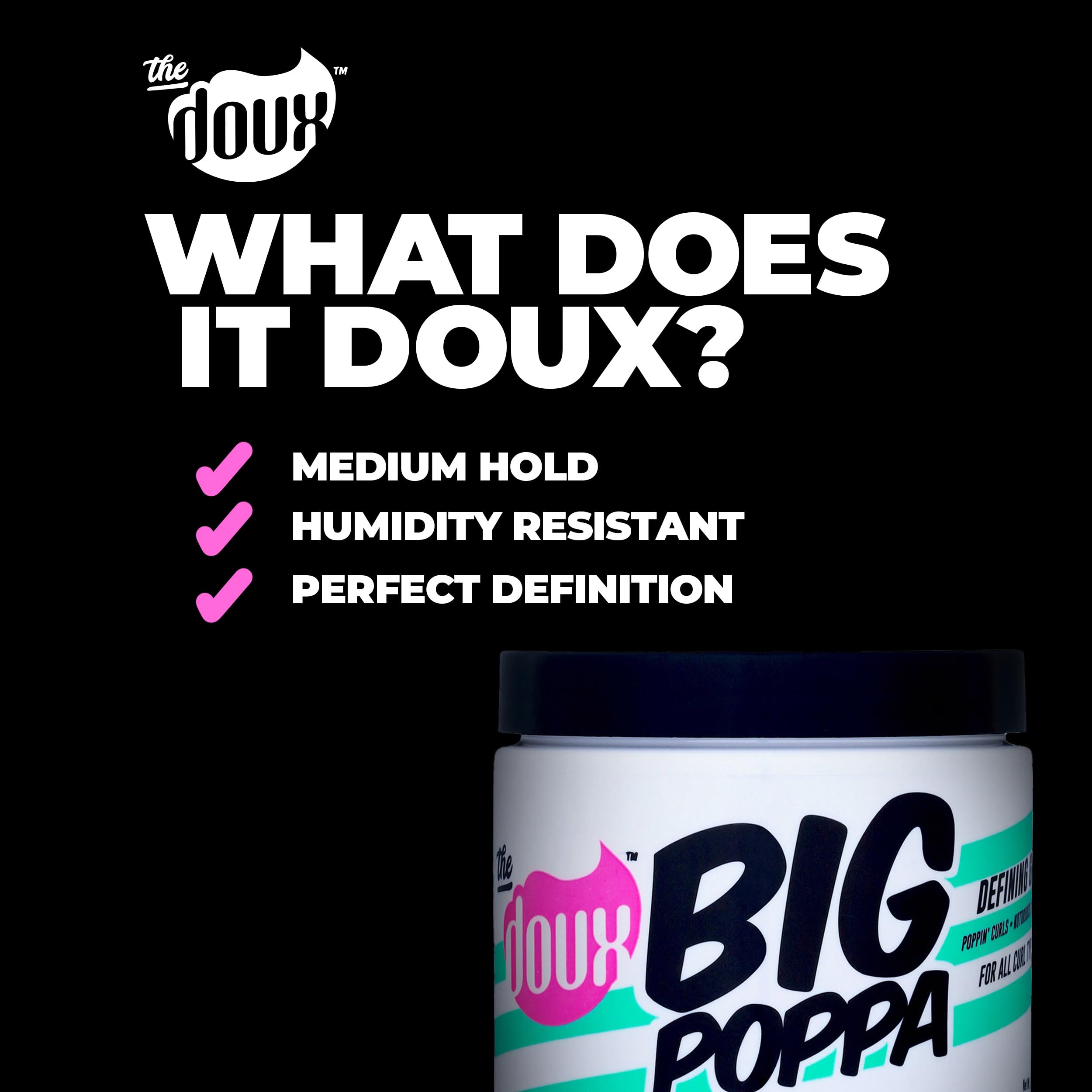 The Doux Big Poppa Defining Hair Gel for All Curl Types, Strong Hold & Frizz-Free 6