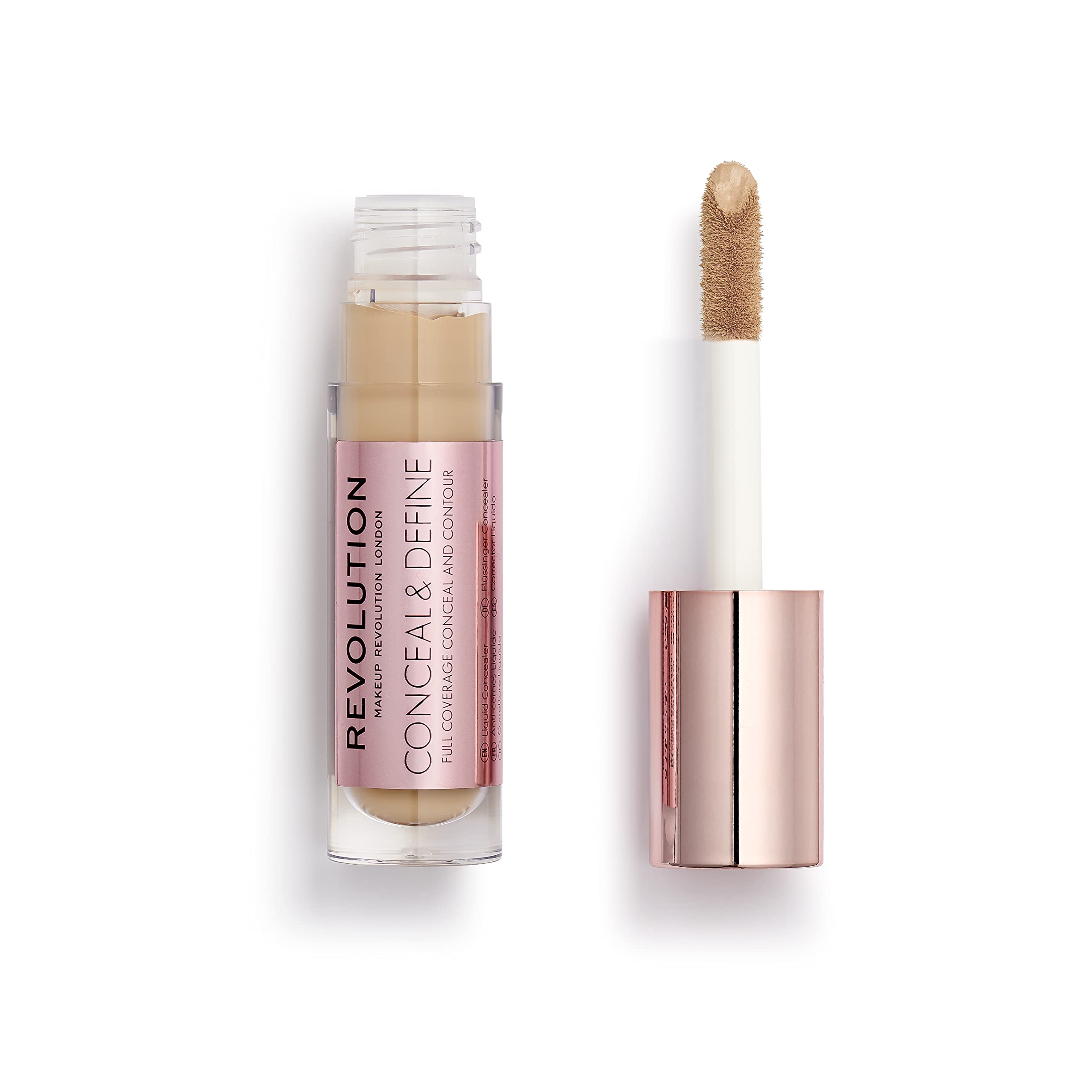 Revolution Conceal & Define Concealer, Full Coverage, Matte Finish, Shade C10, 4g