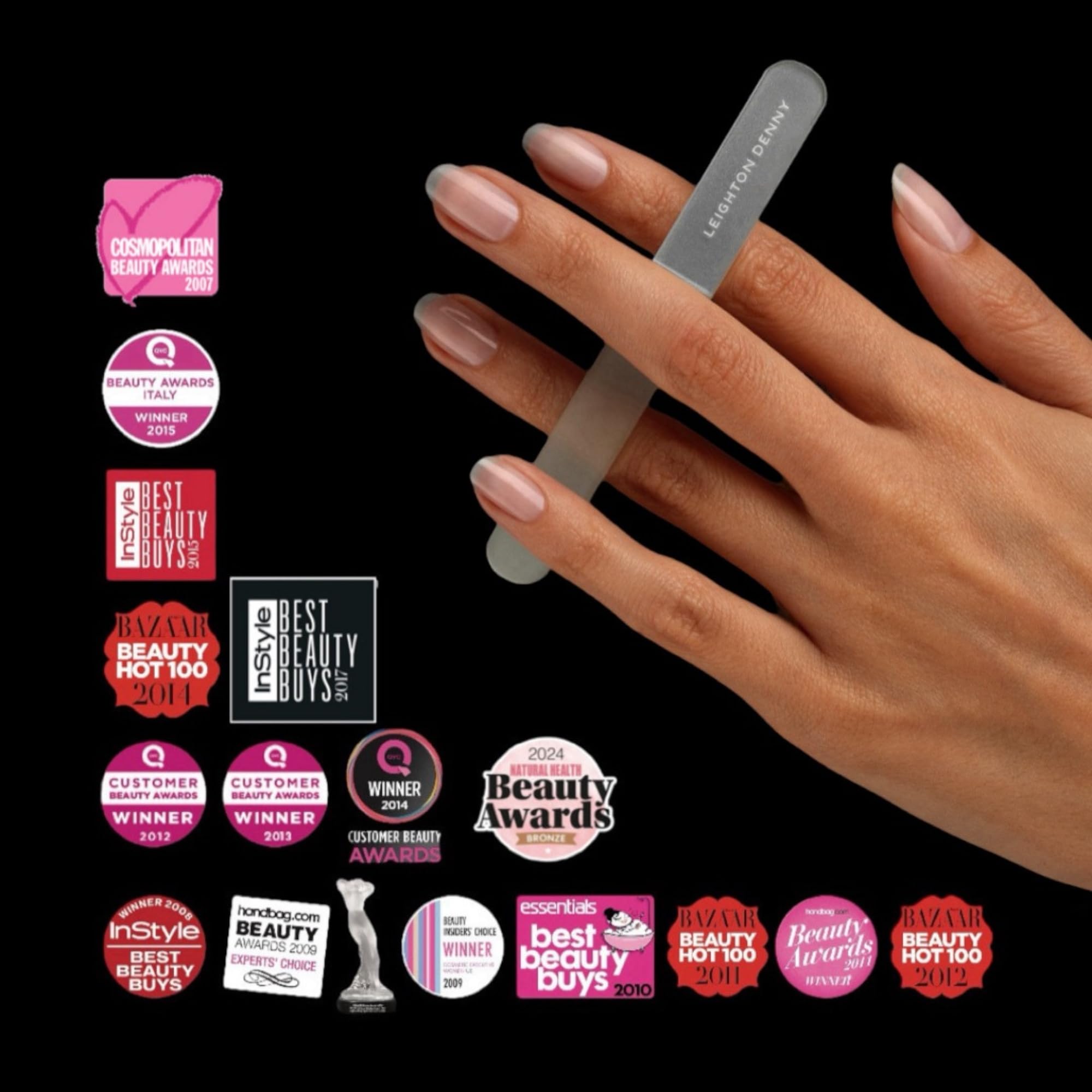 LEIGHTON DENNY Award-Winning Mini Crystal Nail File (90mm) with Eco Case 4