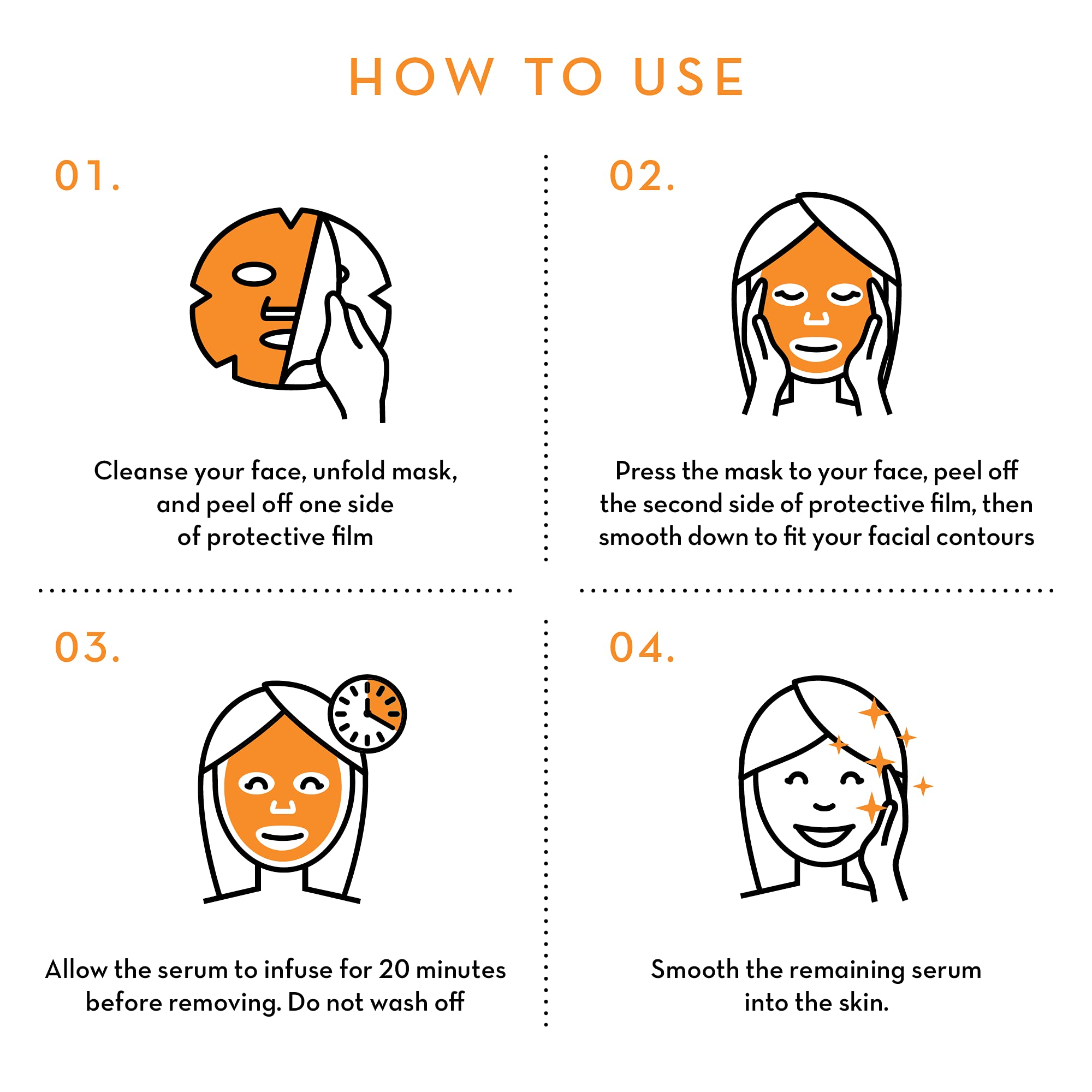 Seoulista Beauty® Brightening Instant Facial™ Sheet Mask with Vitamin C & AHAs for Dark Spots 6