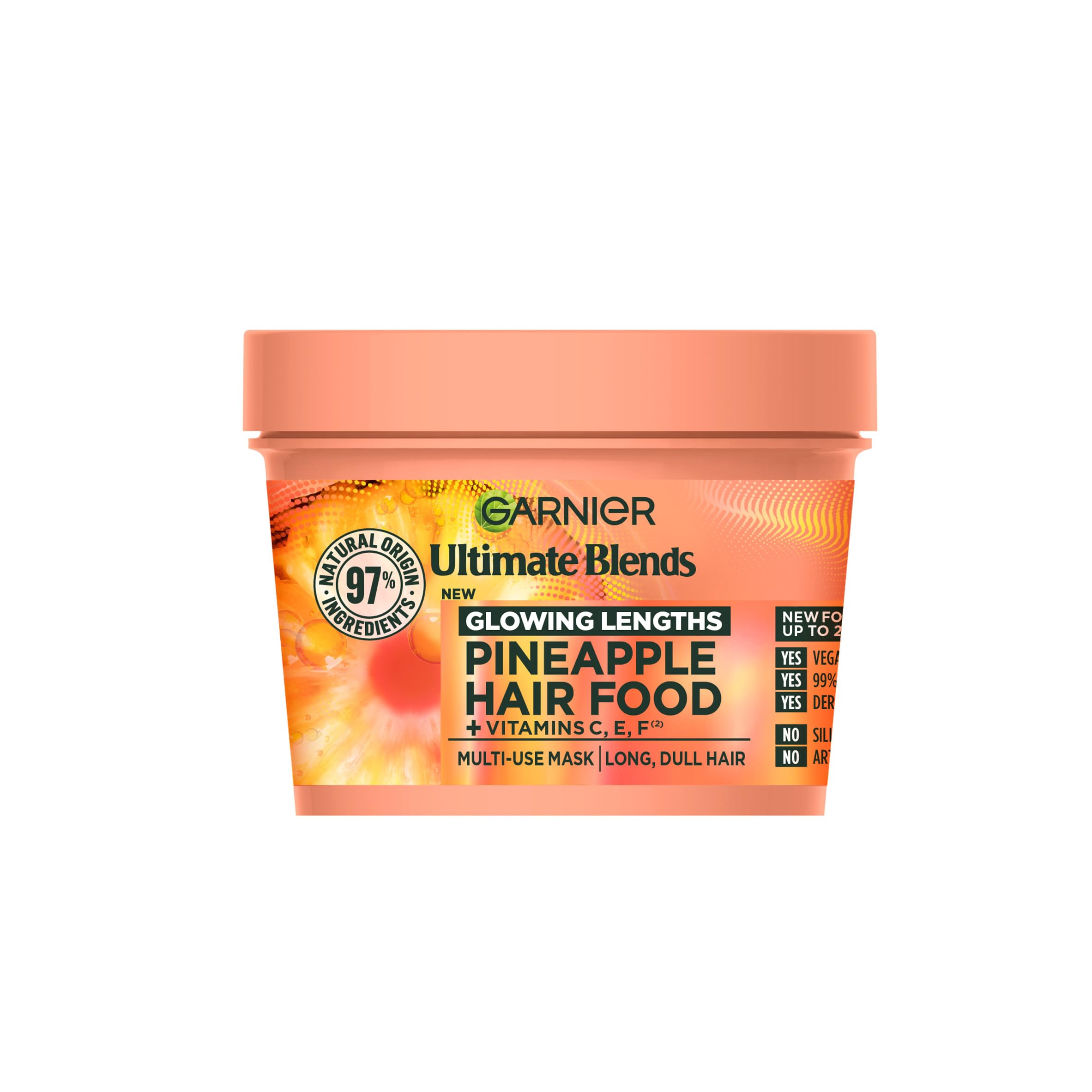 Garnier Ultimate Blends Glowing Lengths Pineapple & Amla 3-in-1 Hair Food Mask Treatment 400ml