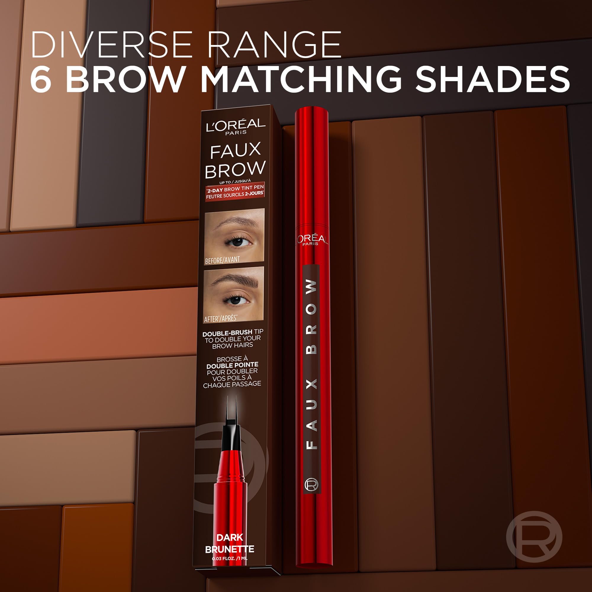 L'Oréal Paris Infallible Faux Brow Tint Pen - Double Brush Tip for Hair-Like Strokes 7