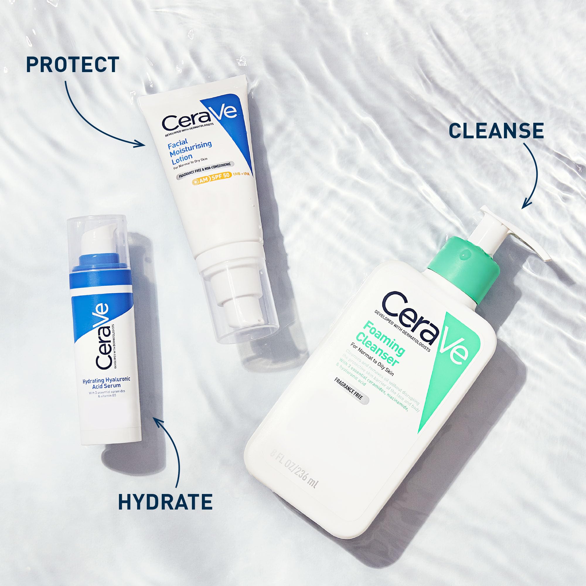 CeraVe Foaming Cleanser with Niacinamide and 3 Essential Ceramides for Normal to Oily Skin 473ml 6