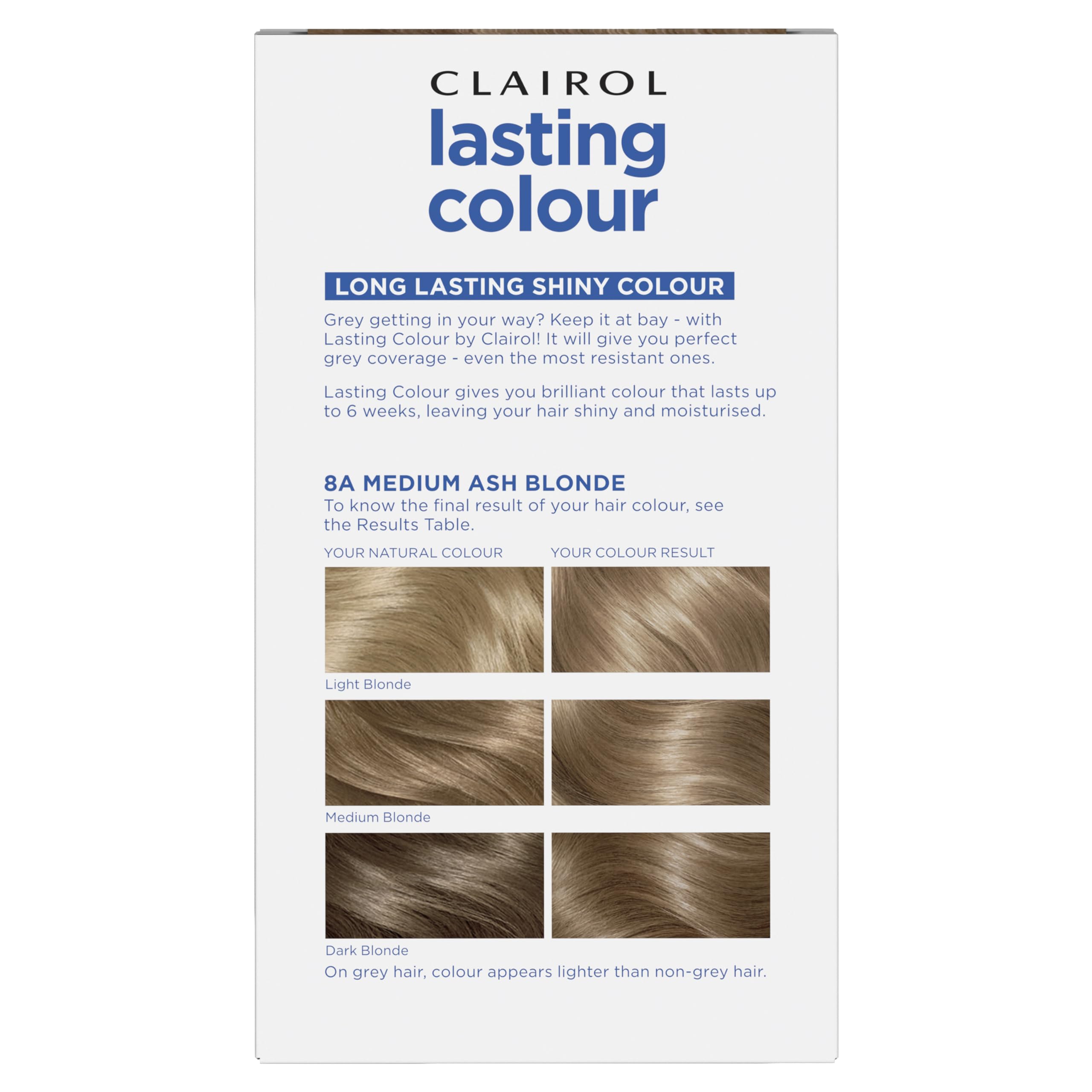 Clairol Permanente Haarfarbe | Ideale Grauabdeckung | Glänzendes und gepflegtes Haar | 8A Mittelblond Asch 3