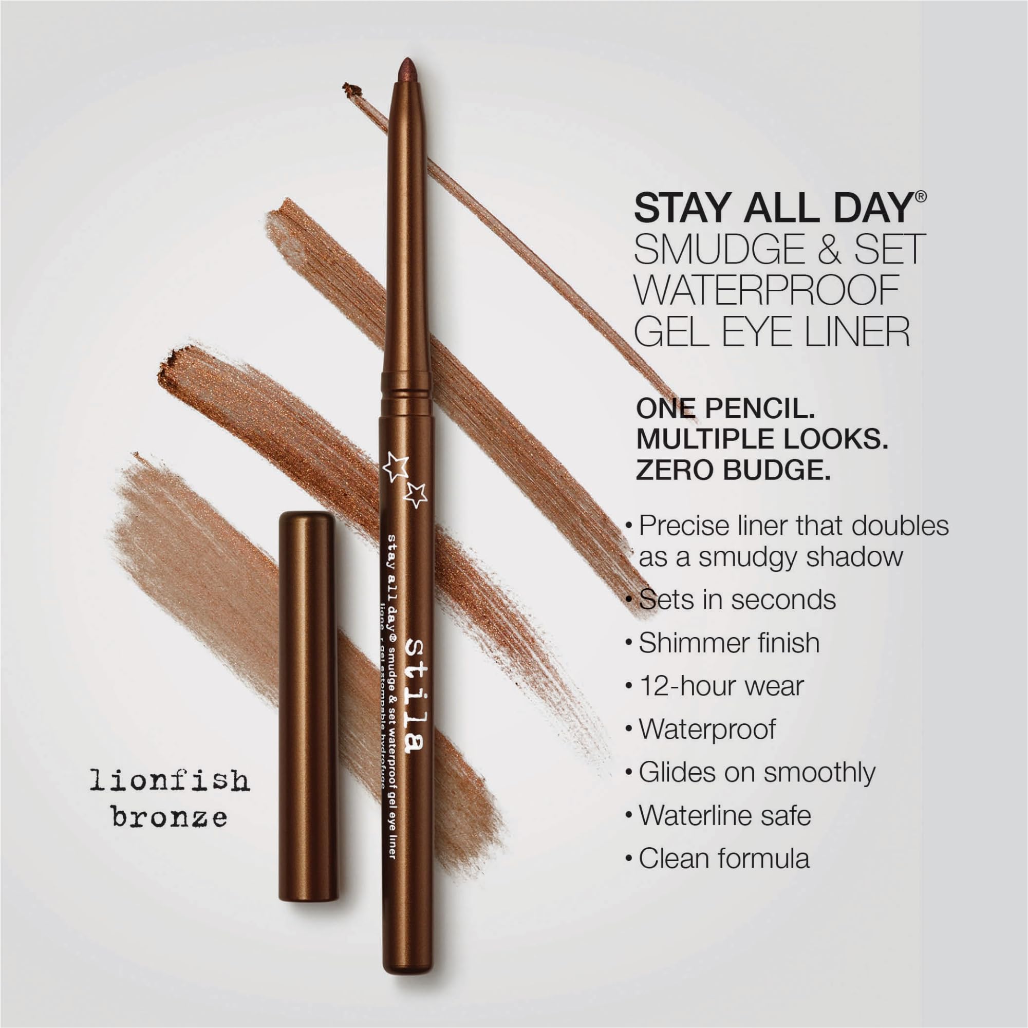 Stila Stay All Day Smudge & Set Waterproof Gel Eye Liner, 0.35g - Lionfish Bronze Shimmer