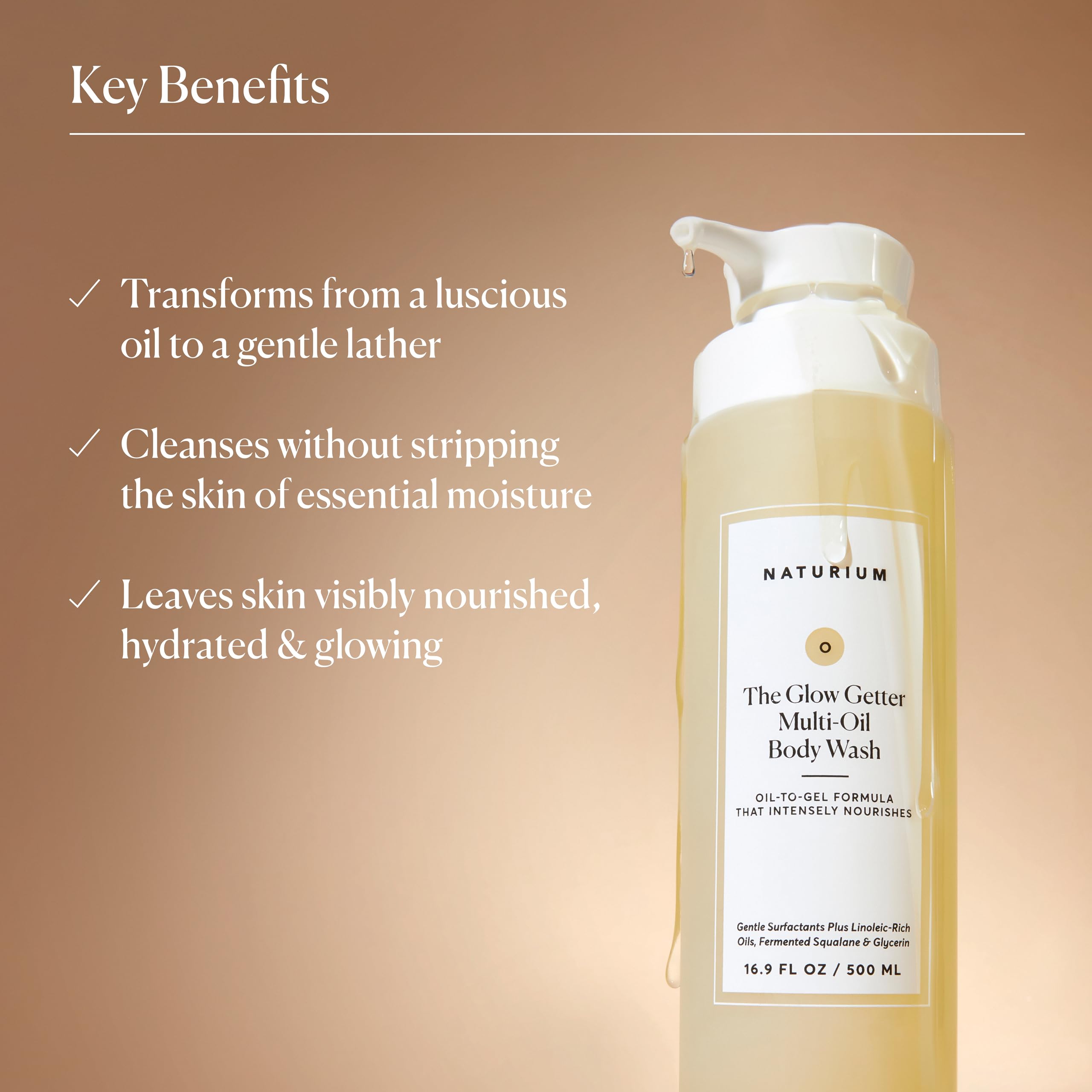 Naturium The Glow Getter Multi-Oil Hydrating Body Wash | Gentle Cleanser 16.9 FL OZ 5