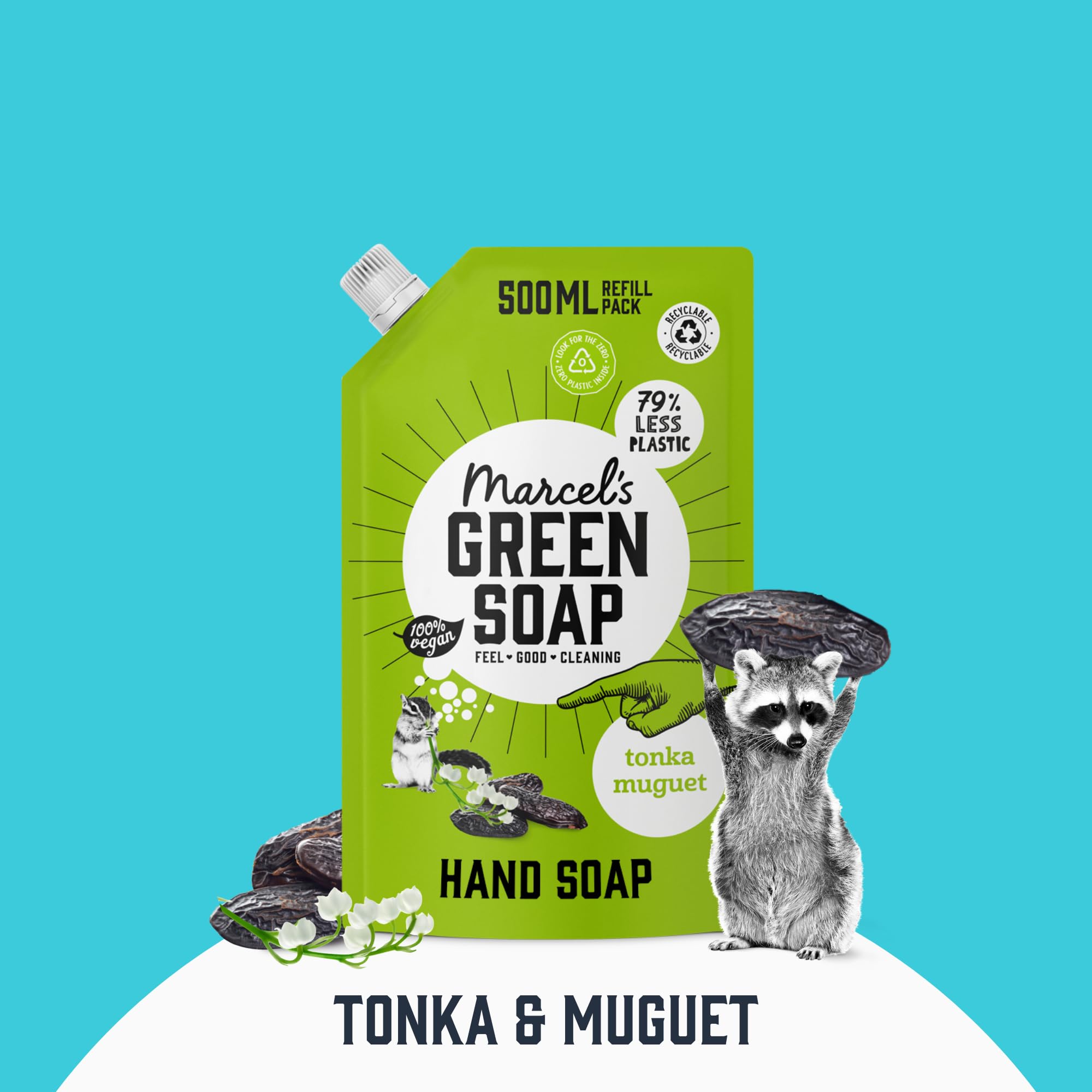 Marcel's Green Soap Hand Soap Refill Tonka & Muguet - 500ml Sustainable Pouch 5