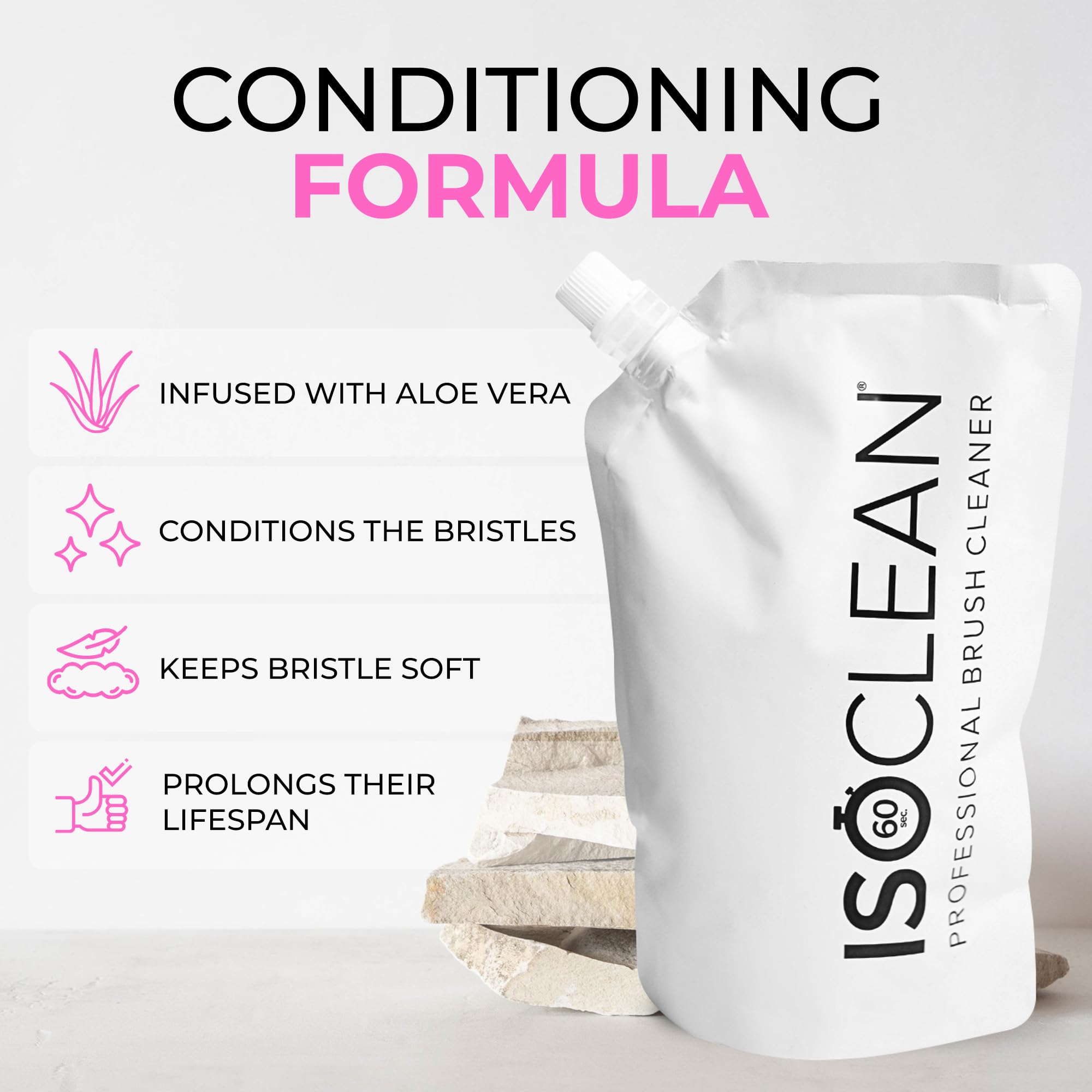ISOCLEAN Makeup Brush Cleaner Refill Pouch - Eco-Friendly Liquid Solution 3