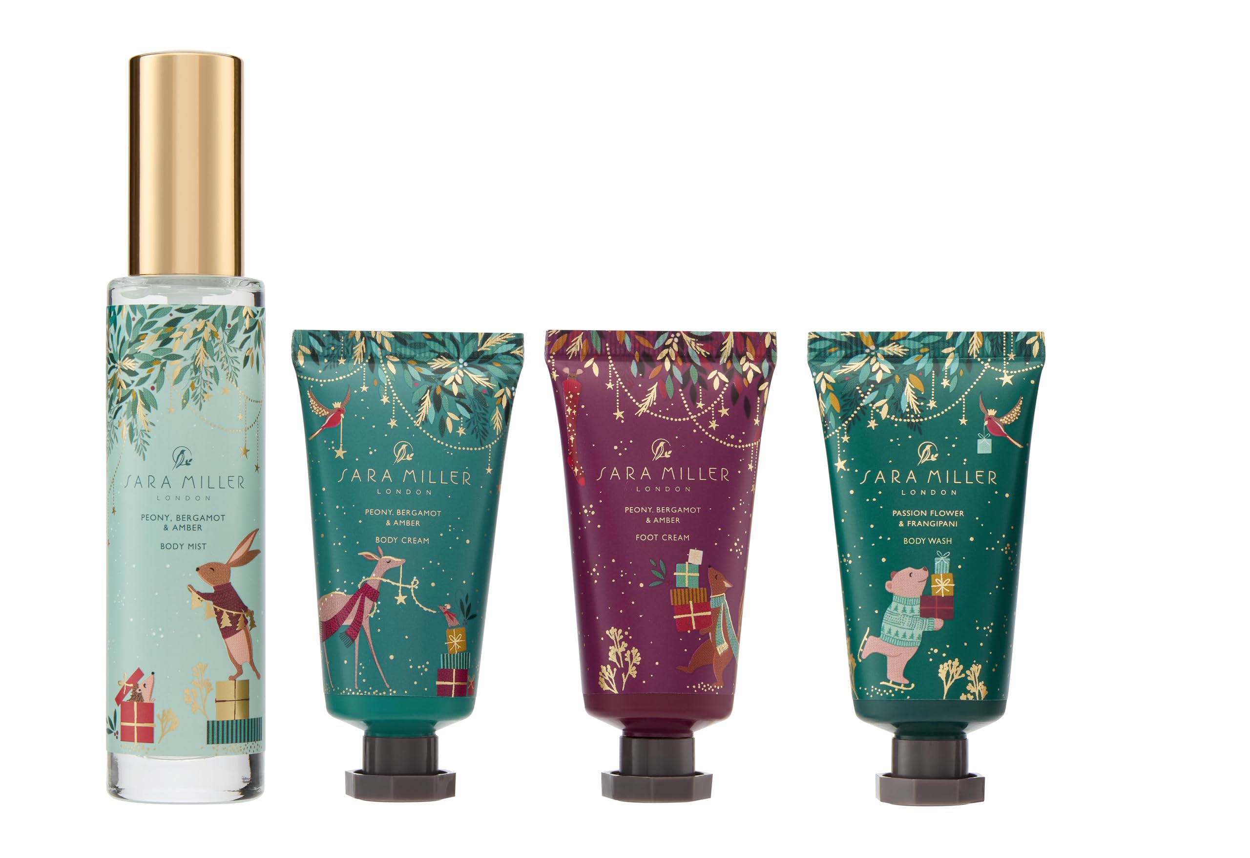 Sara Miller London Woodland Tales Body Care Gift Set (Body Wash, Cream, Foot Cream, Mist) 3