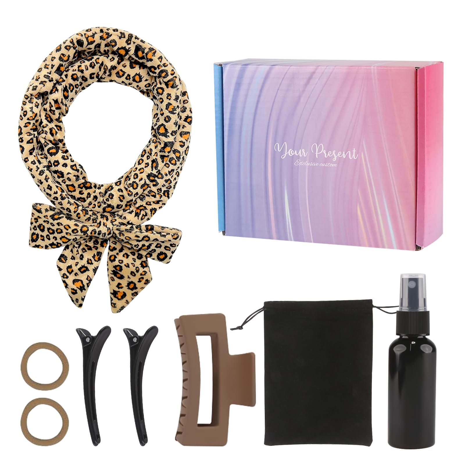 Admygo 8 PCS Heatless Curling Set for Overnight Waves and Curls