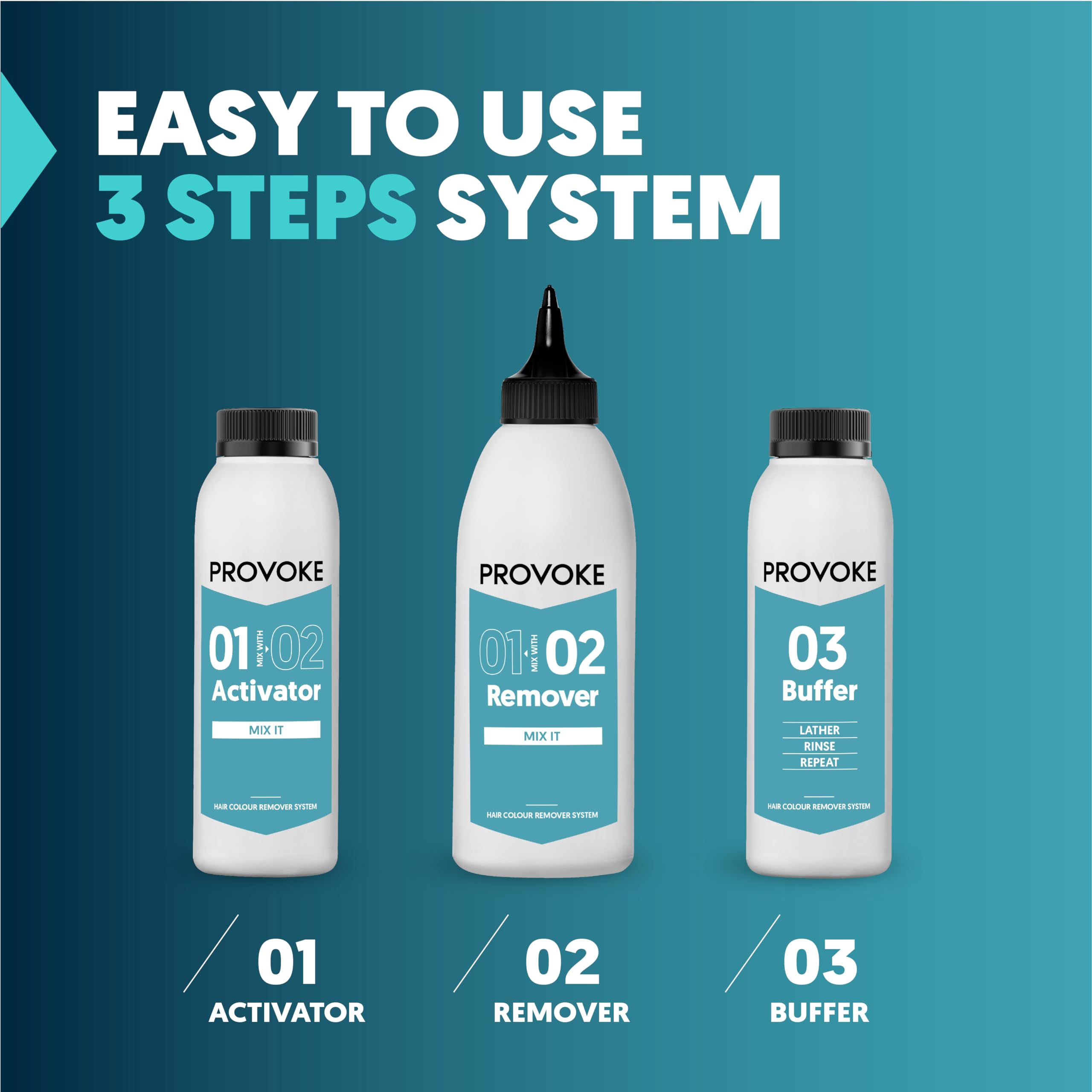 PROVOKE Max Strength Hair Color Remover for Permanent Dye Removal 4