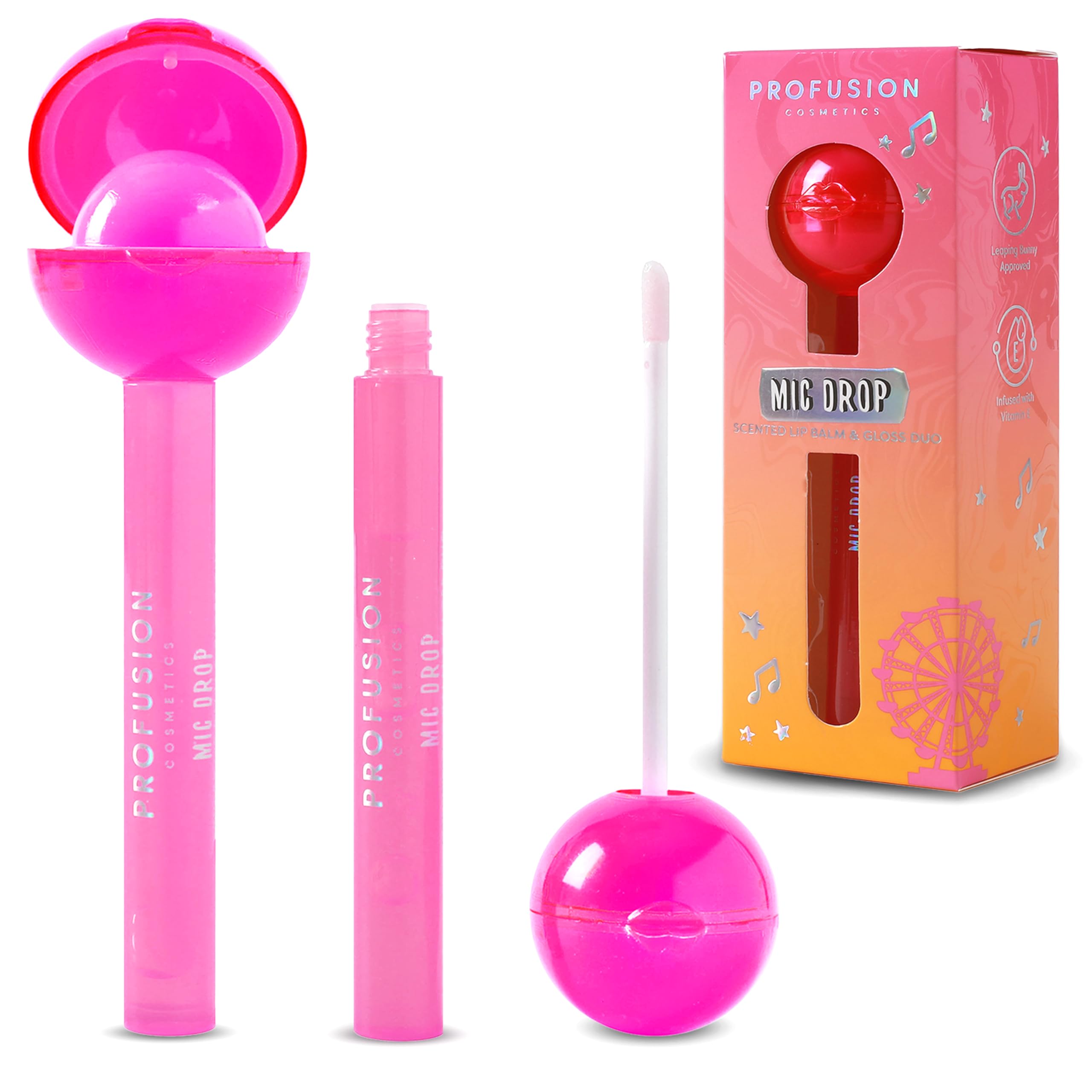 Profusion Cosmetics Scented Lip Balm and Gloss Duo for Hydration and Shine