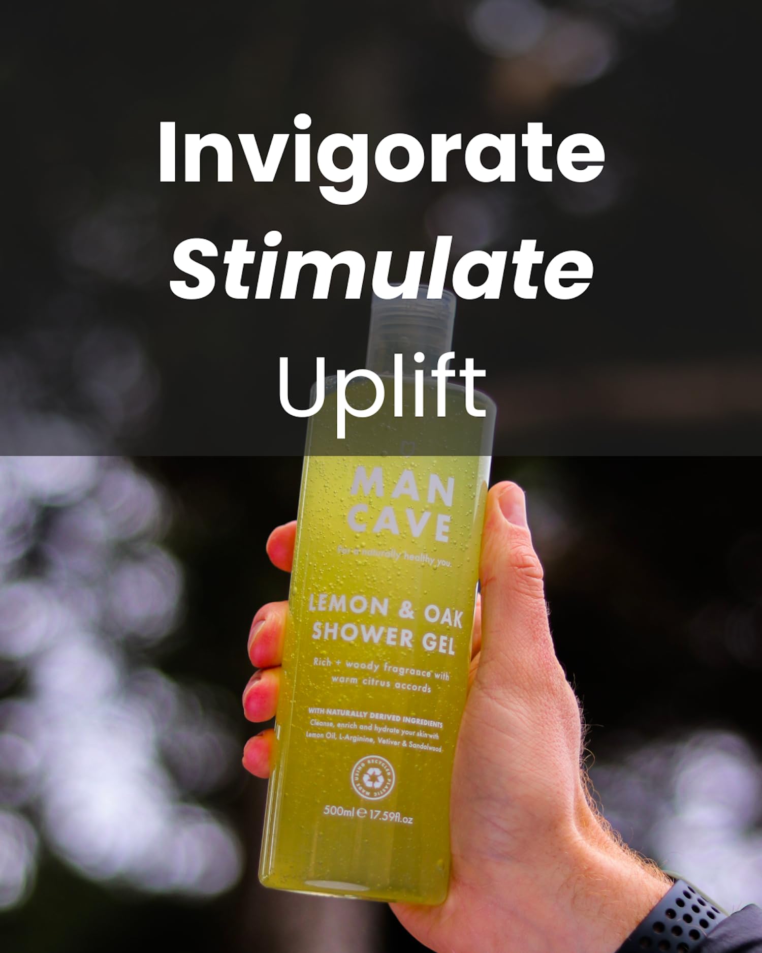 ManCave Lemon and Oak Invigorating Shower Gel for Men, Sulphate & Paraben Free, 500 ml 4