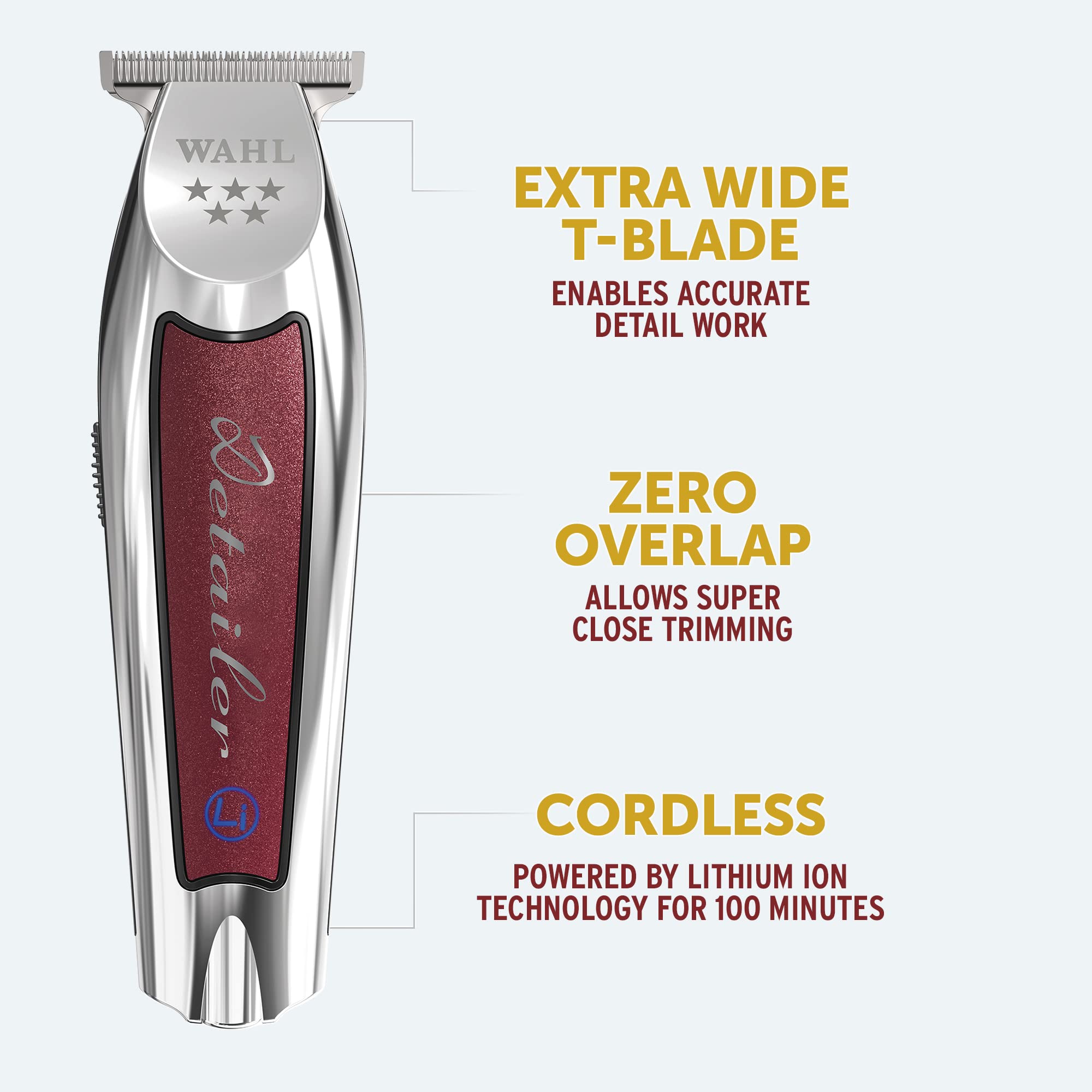Wahl Professional Cordless Detailer Li Trimmer & Single Foil Shaver Grooming Bundle 5
