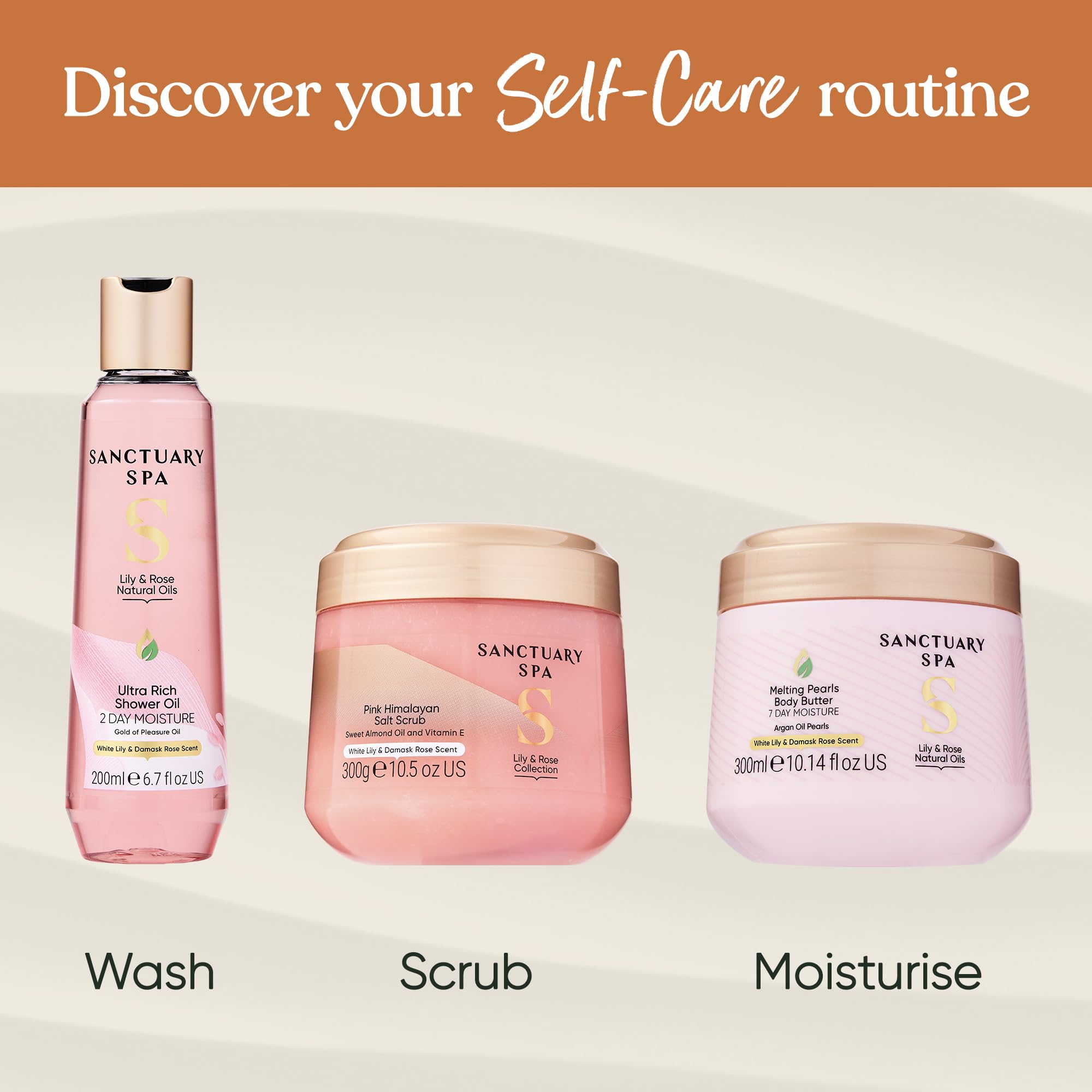 Sanctuary Spa Lily and Rose Natural Oils Ultra Rich Duschöl für trockene Haut 5