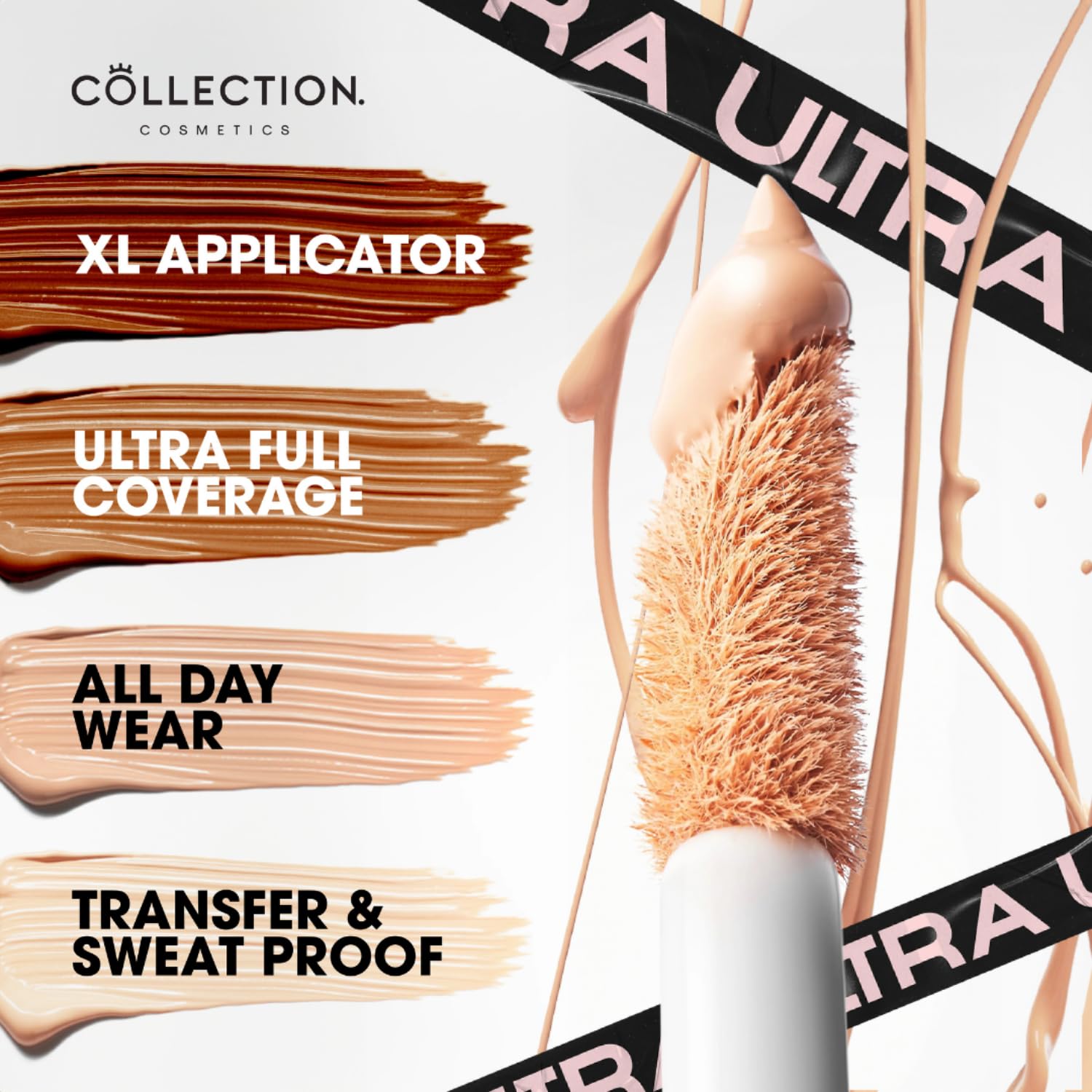 Collection Lasting Perfection Ultra Cover Concealer, Porcelain Cool, Up to 16hr Wear, XL Applicator 3