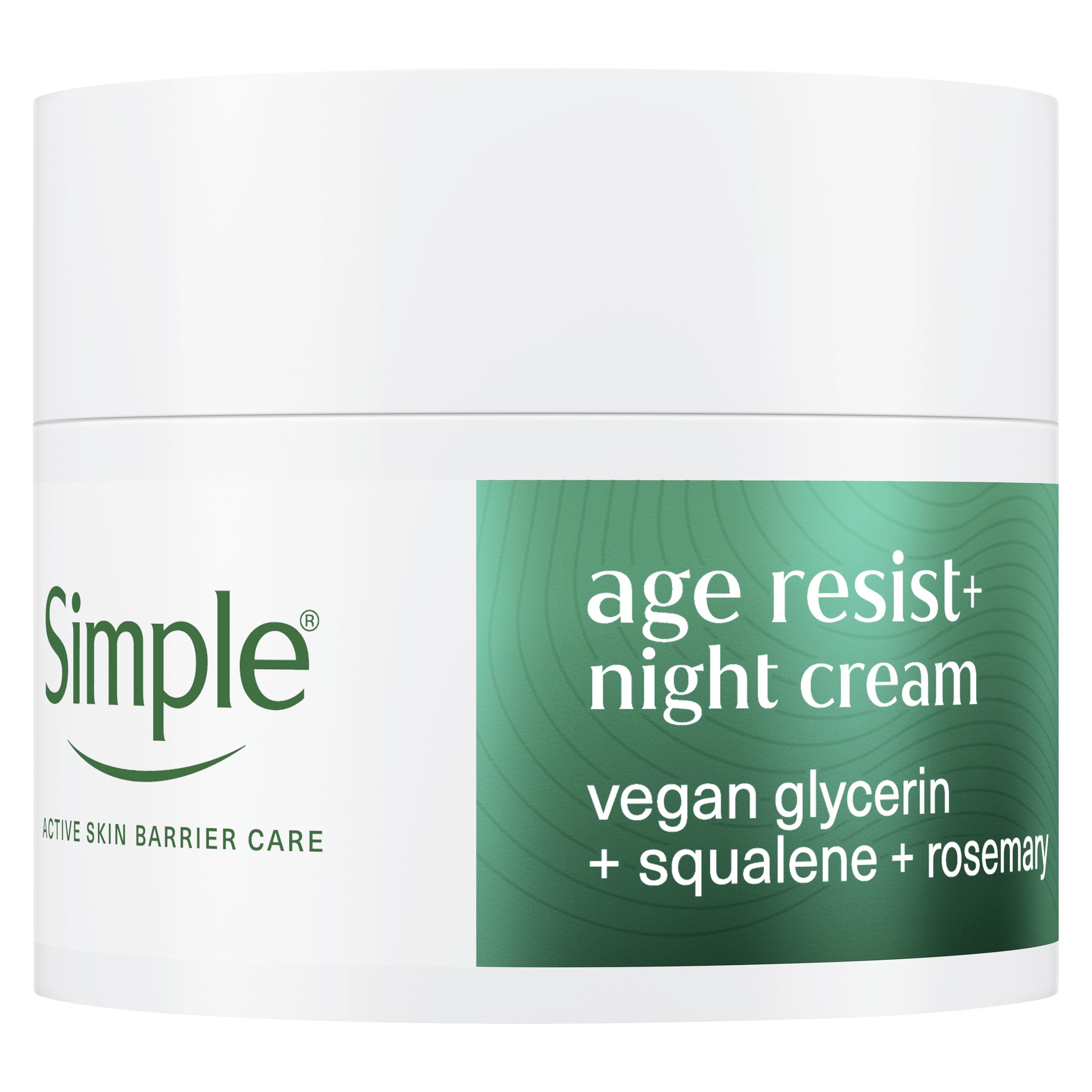Simple Age Resist+ Nacht-Gesichtscreme mit Squalan und Rose