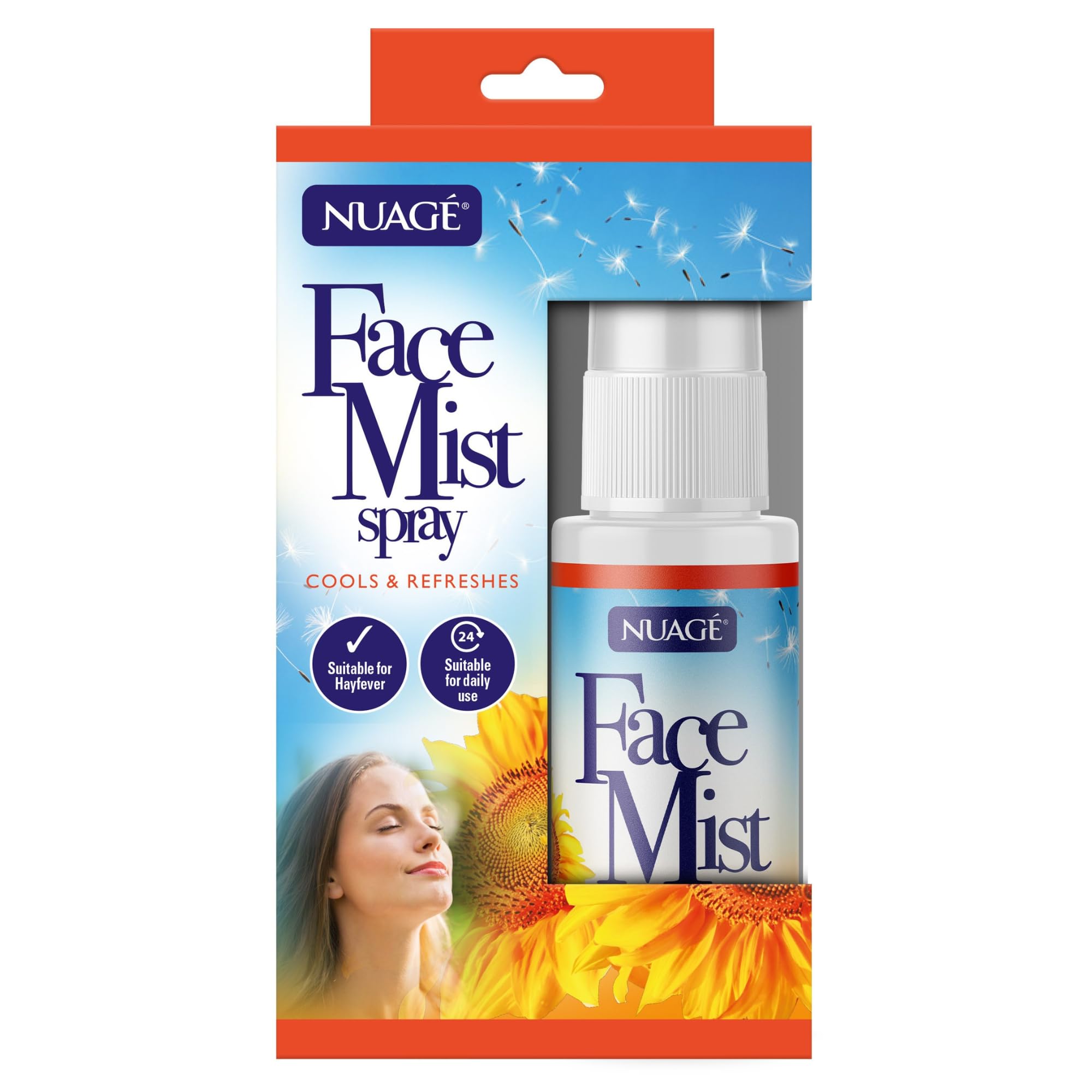NUAGÉ Hayfever Cooling & Refreshing Face Mist Spray for Dry Eyes & Skin 15ml