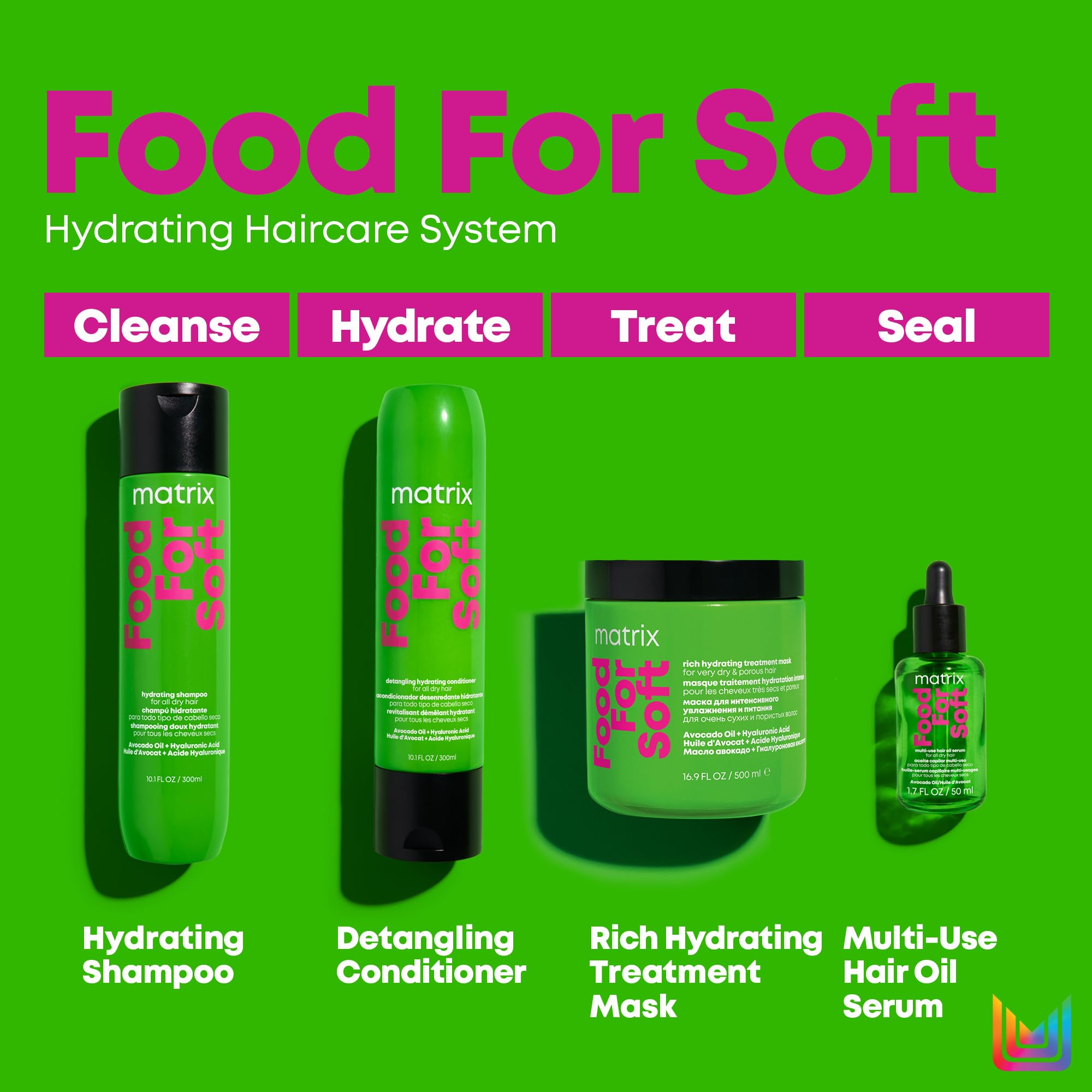 Matrix Food for Soft Feuchtigkeitsspendendes Shampoo mit Avocadoöl und Hyaluronsäure 5