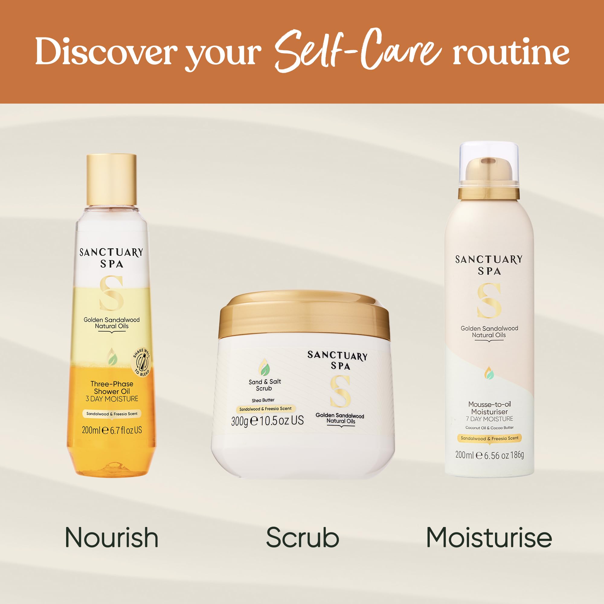 Sanctuary Spa Golden Sandalwood Mousse to Oil Moisturiser for 7 Day Moisture 6