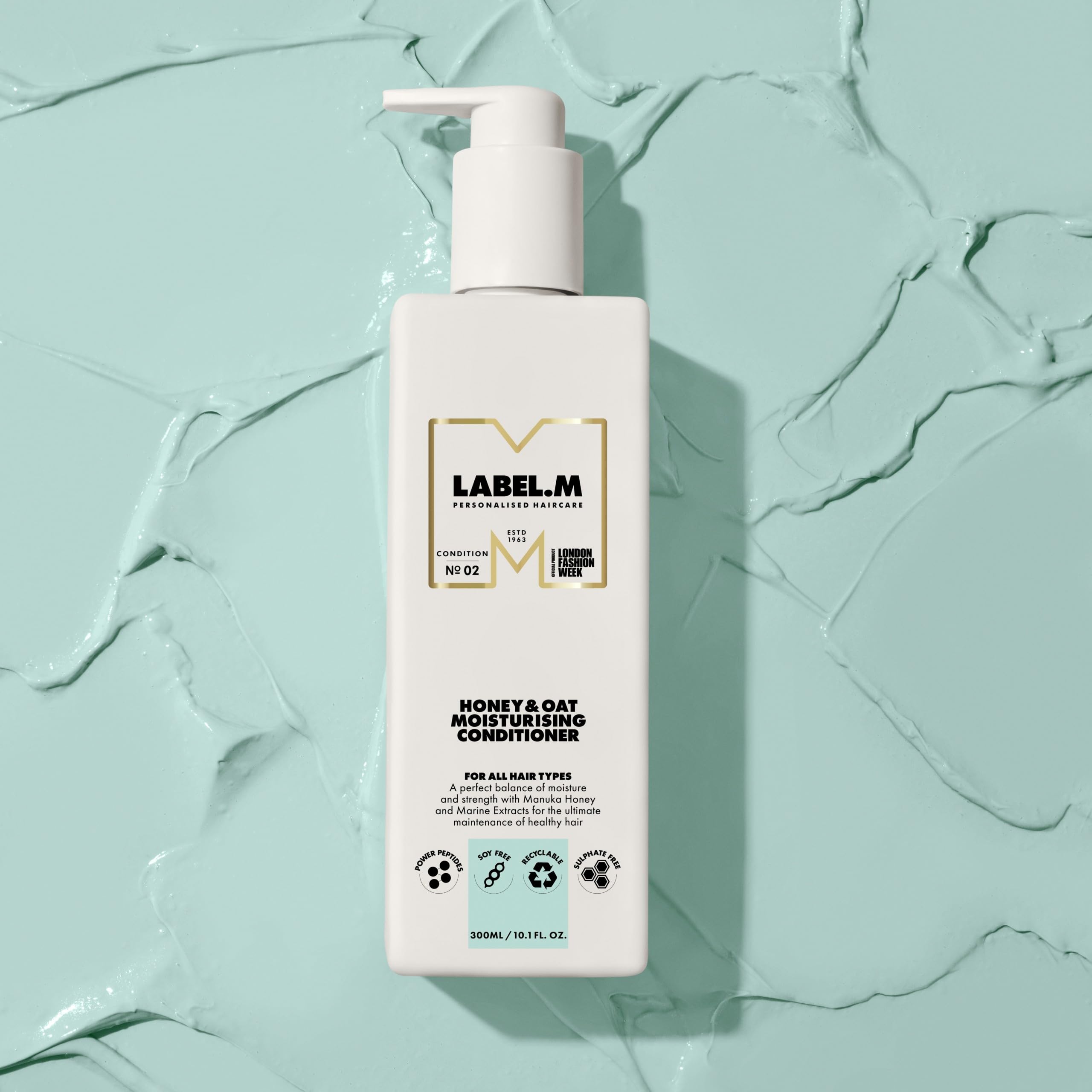label.m Honey & Oat Moisturising Conditioner 300ml with Recyclable Pump 4