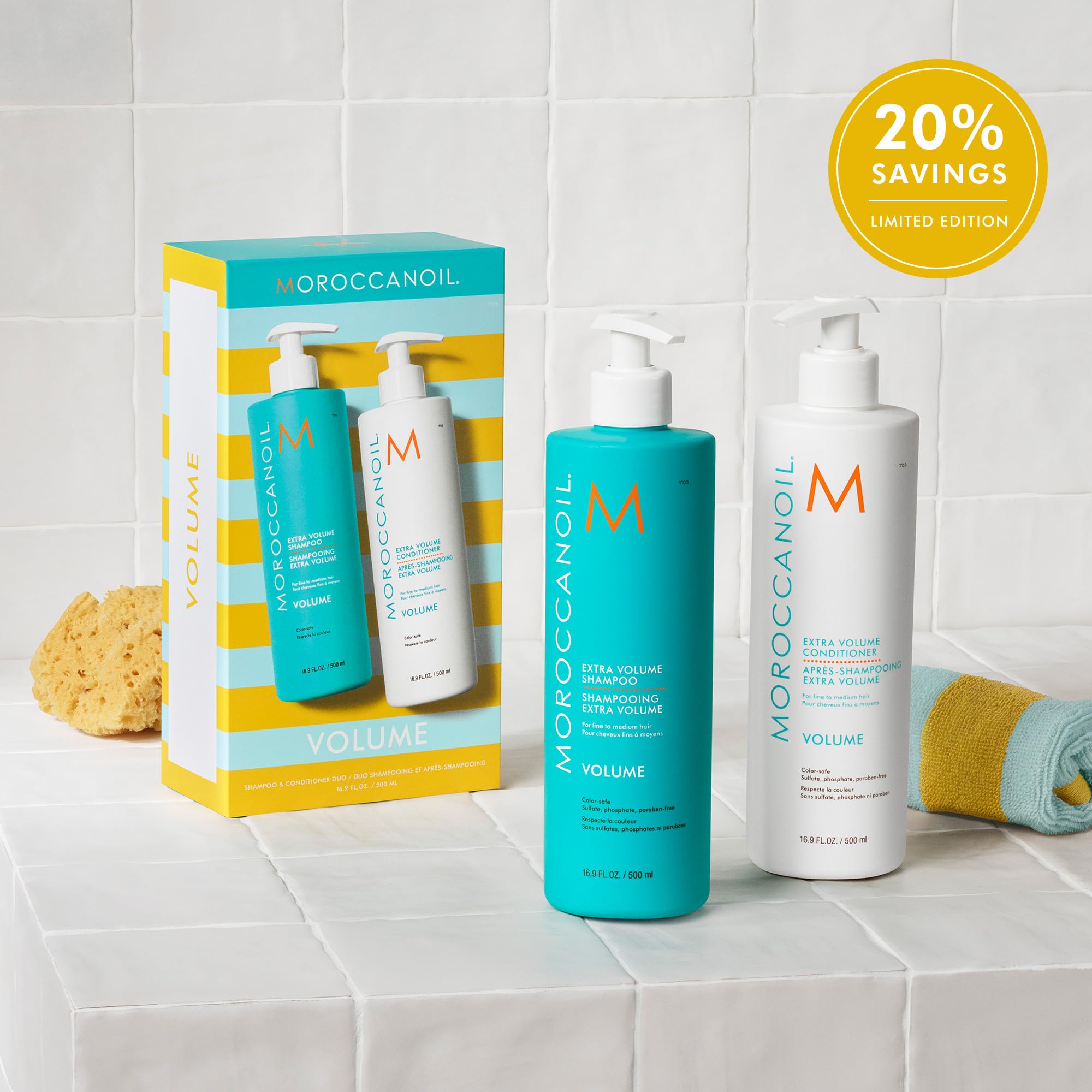 Moroccanoil Shampoo & Conditioner Set (Half-Liter Size) with Argan Oil