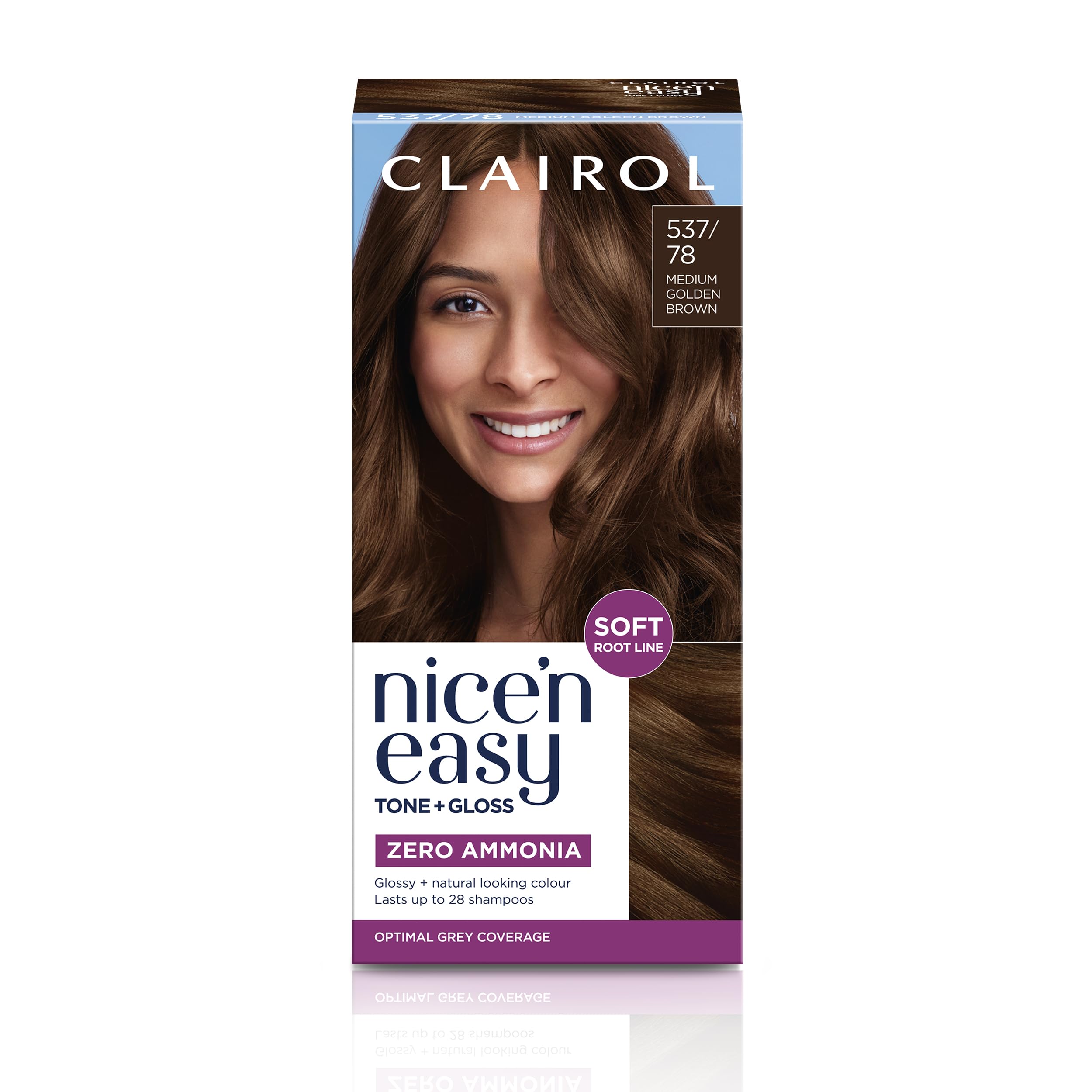 Clairol Nice'n Easy Tone+Gloss Semi Permanent Hair Dye - 537/78 Medium Gold