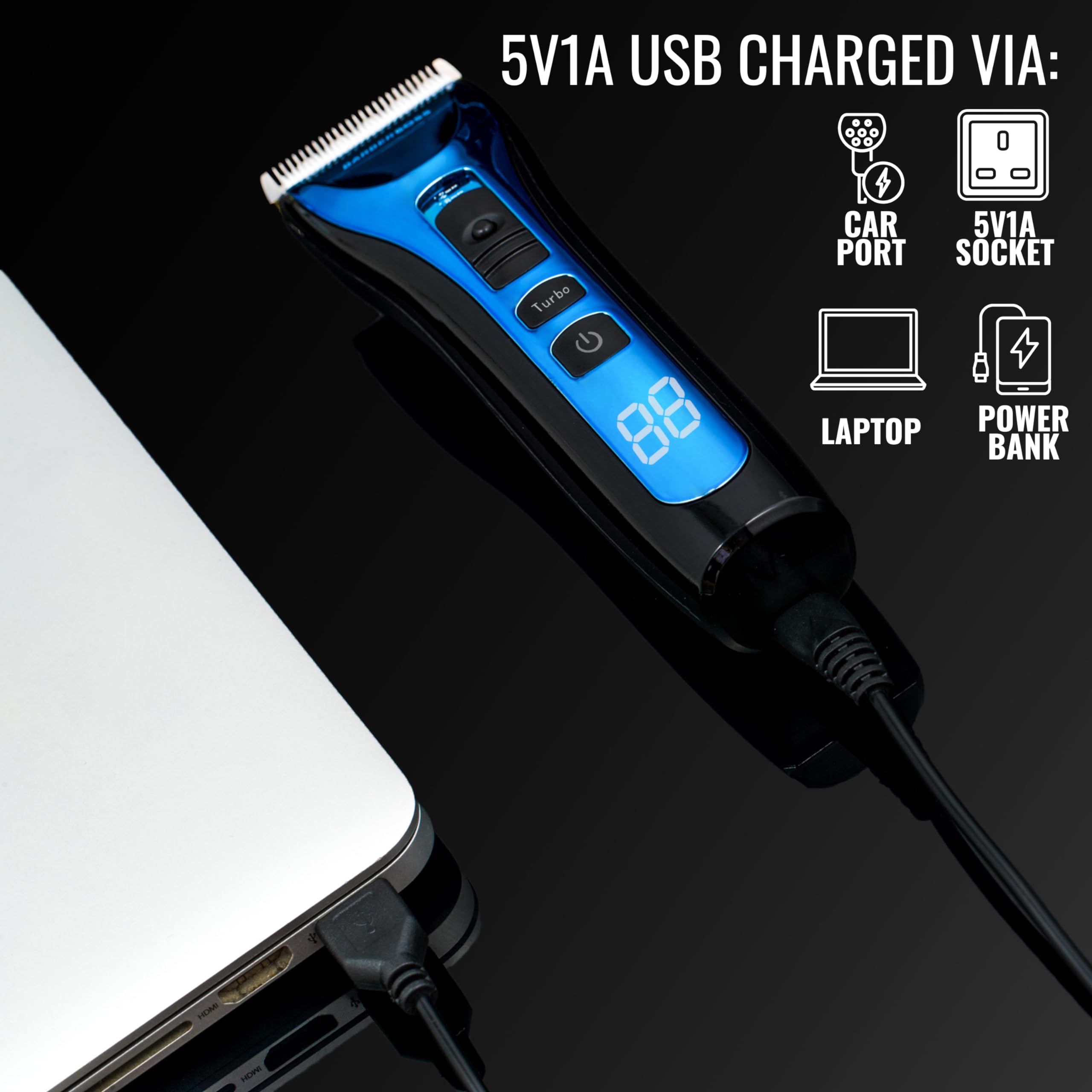 BARBERBOSS Professional All-in-One Hair Trimmer, Beard Trimmer, and Shaver for Men 4