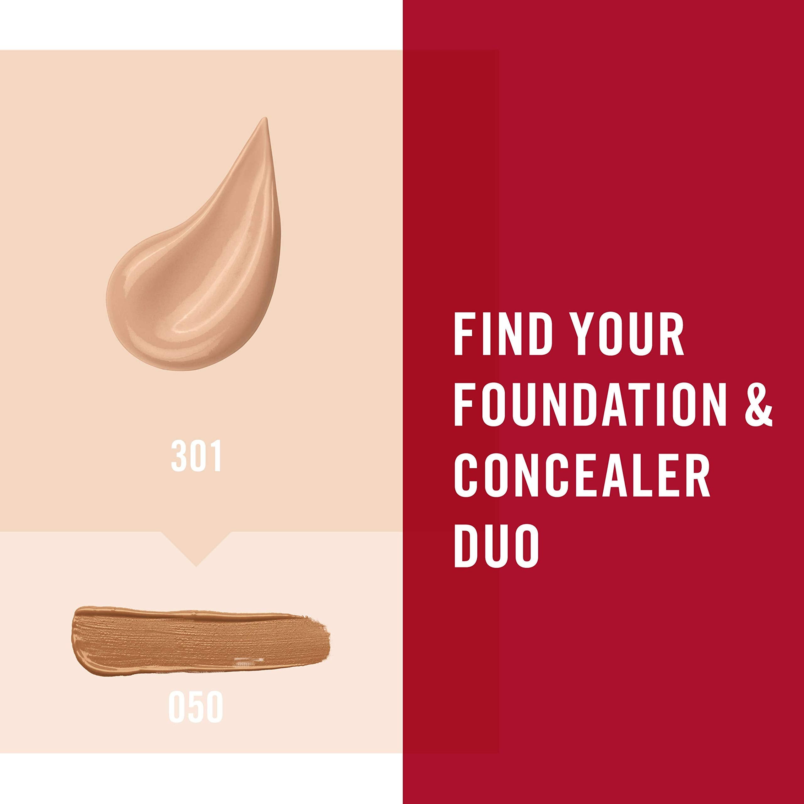 Rimmel Match Perfection Foundation 301 Warm Honey - Medium Coverage, 24hr Hydration, SPF20 9