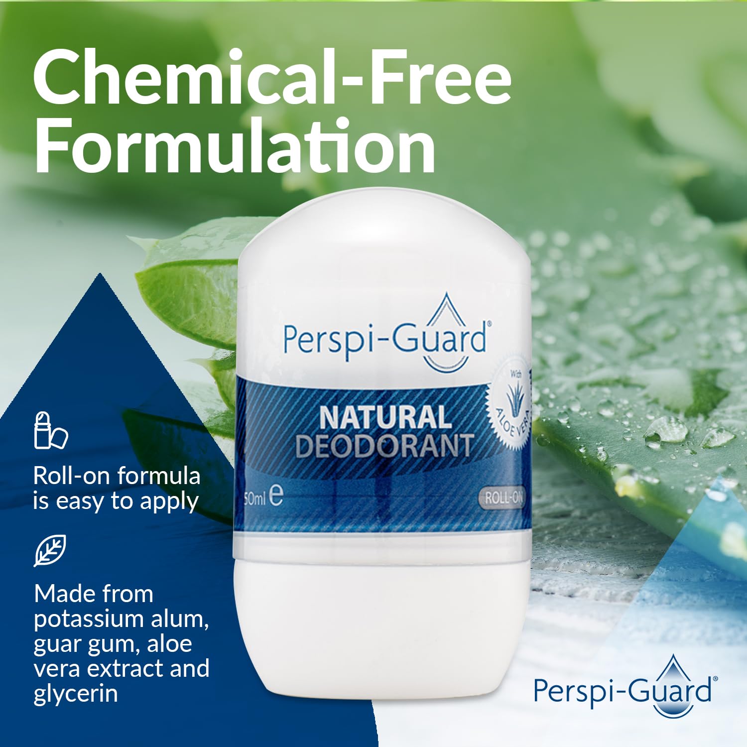 Perspi-Guard Natural Deodorant Roll On - Aluminium Free & Paraben Free Odour Protection 3