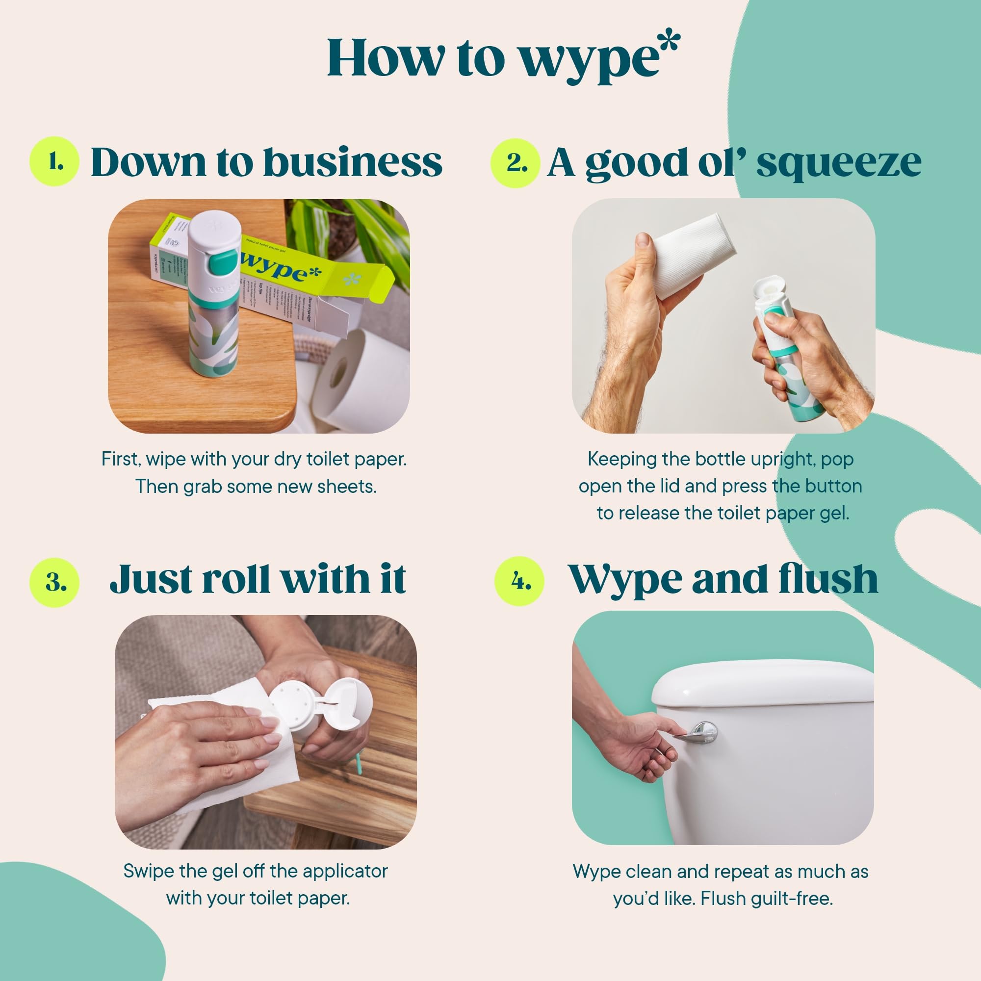Wype Family Bundle: Toilet Roll Gel - Flushable Wet Wipe Alternative 5