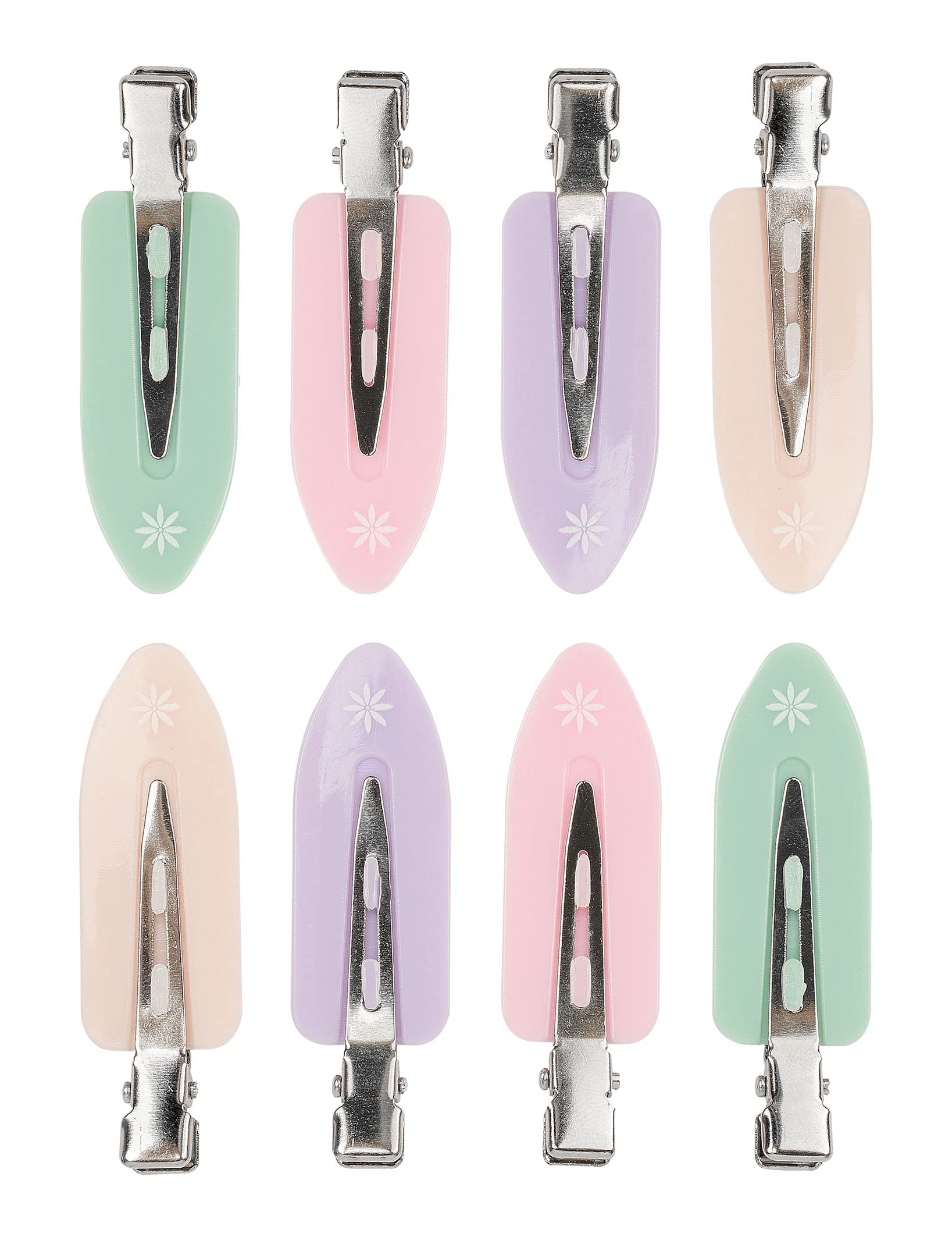 Brushworks No Crease Hair Clips - Pastel 8 Pack for Lightweight Styling and Sectioning 3