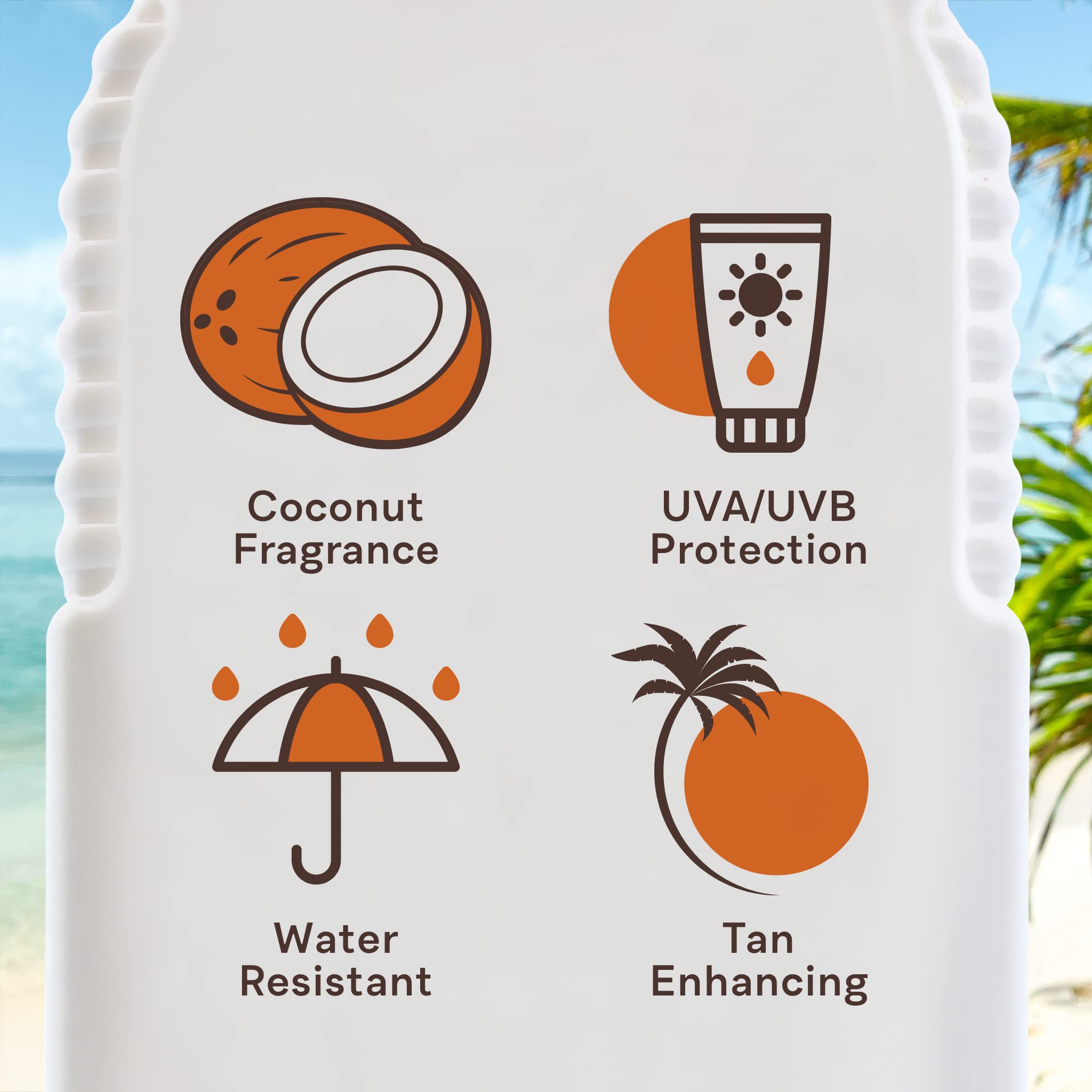 Malibu Sun SPF 8 Bronzing Tanning Oil with Coconut Scent, Water Resistant 4