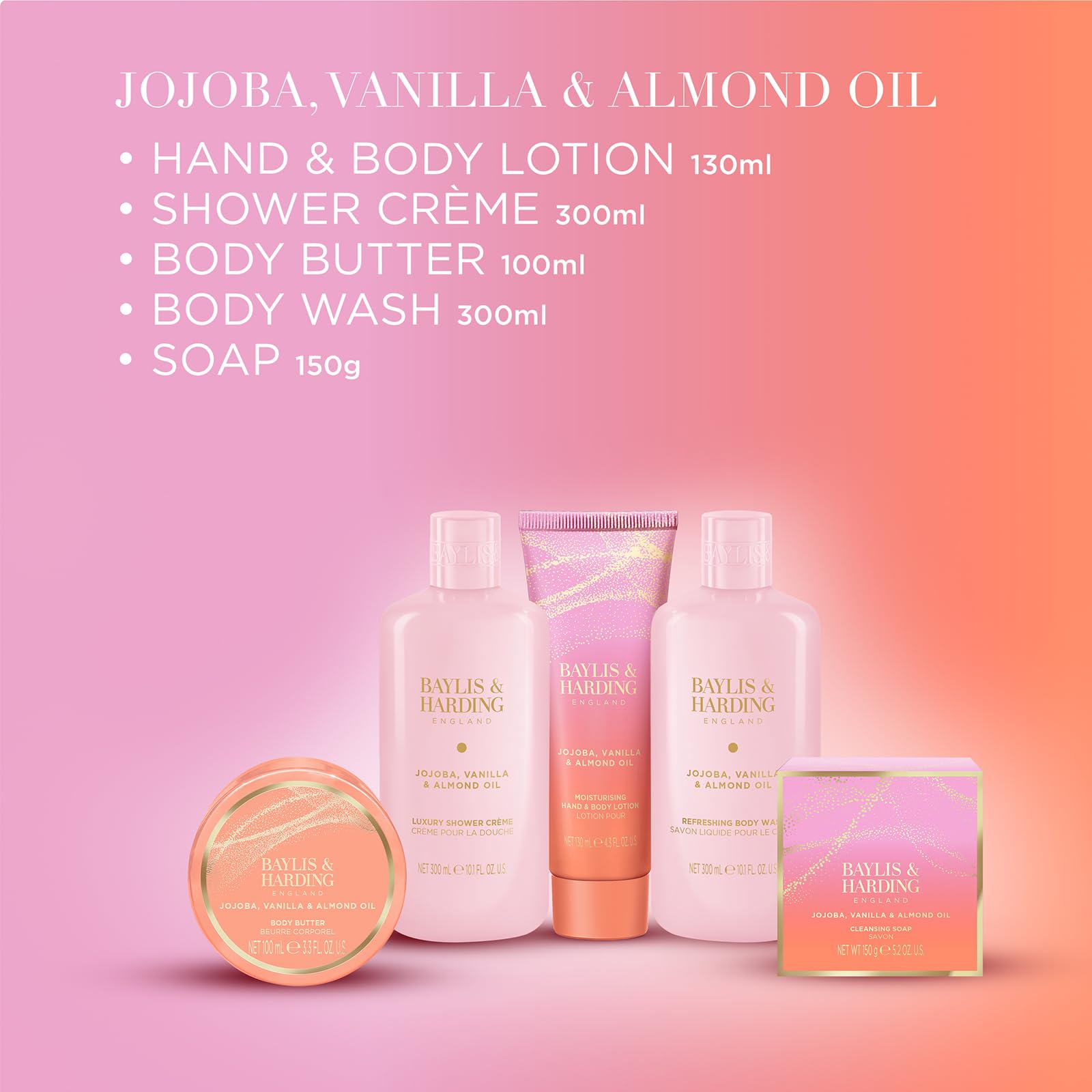 Baylis & Harding Jojoba, Vanilla & Almond Perfect Pamper Gift Set - Vegan Friendly 3