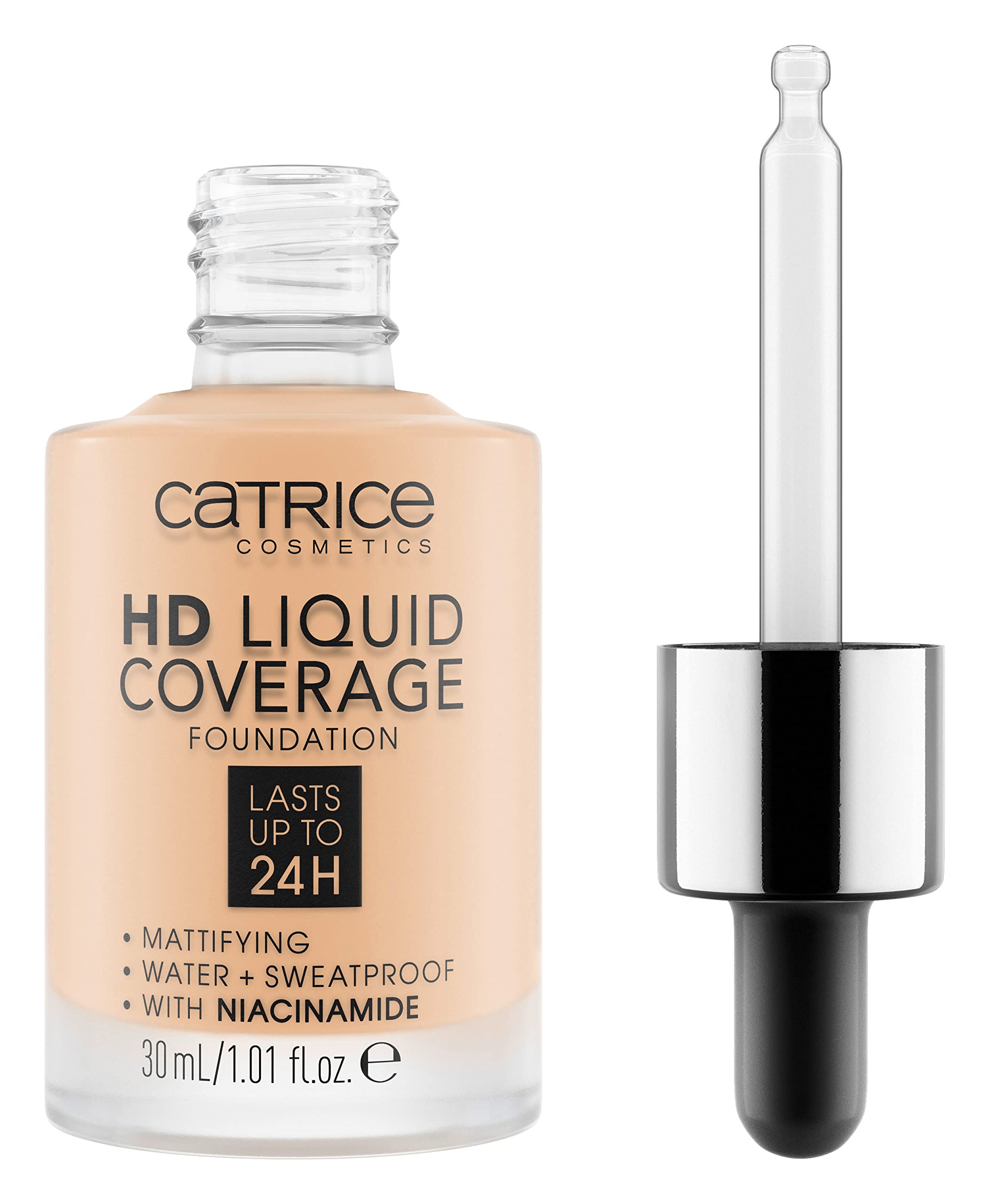 CATRICE HD Liquid Coverage Foundation - 24H Longlasting, Mattifying, Oil-Control (30ml)