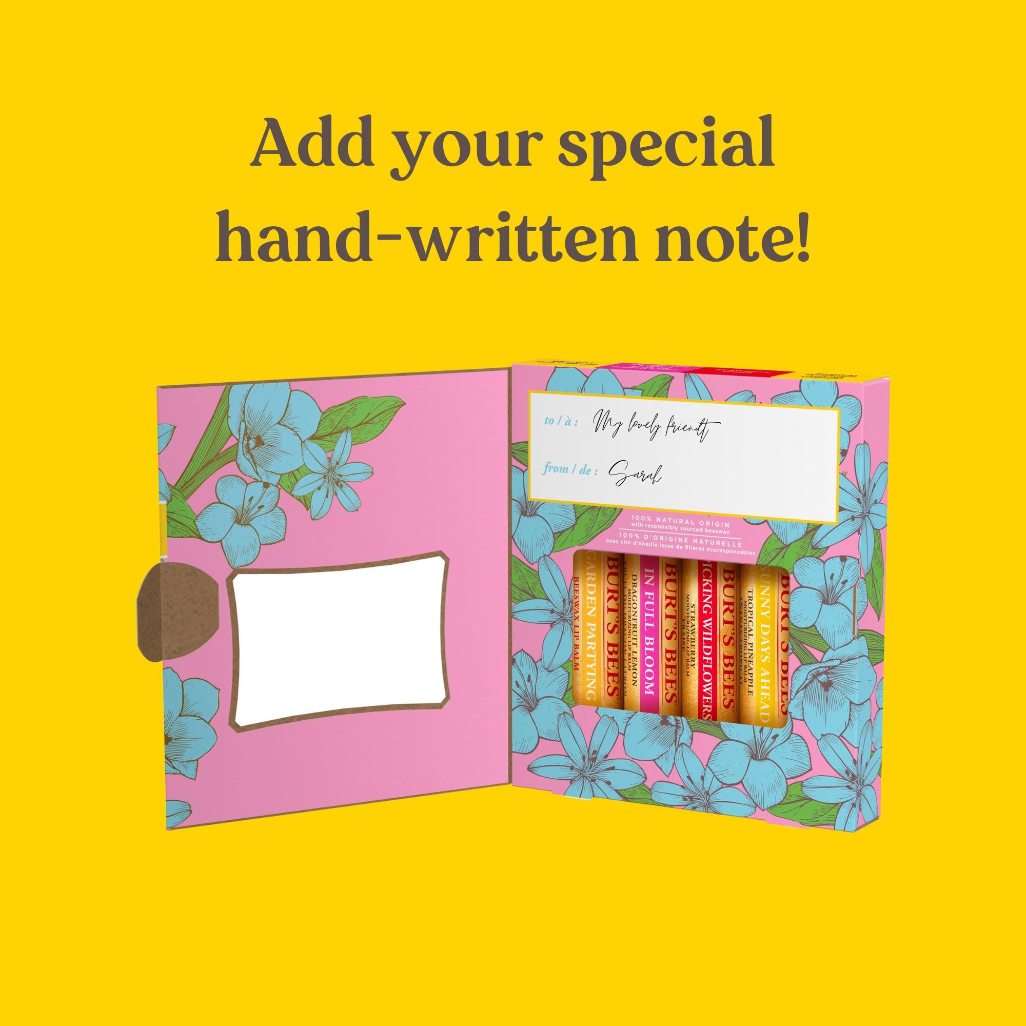 Burt's Bees Lippenbalsam-Geschenkset, Bienenwachs, Erdbeere, Tropische Ananas, Drachenfrucht-Zitrone, In Full Bloom, 4 x 4,25 g 5