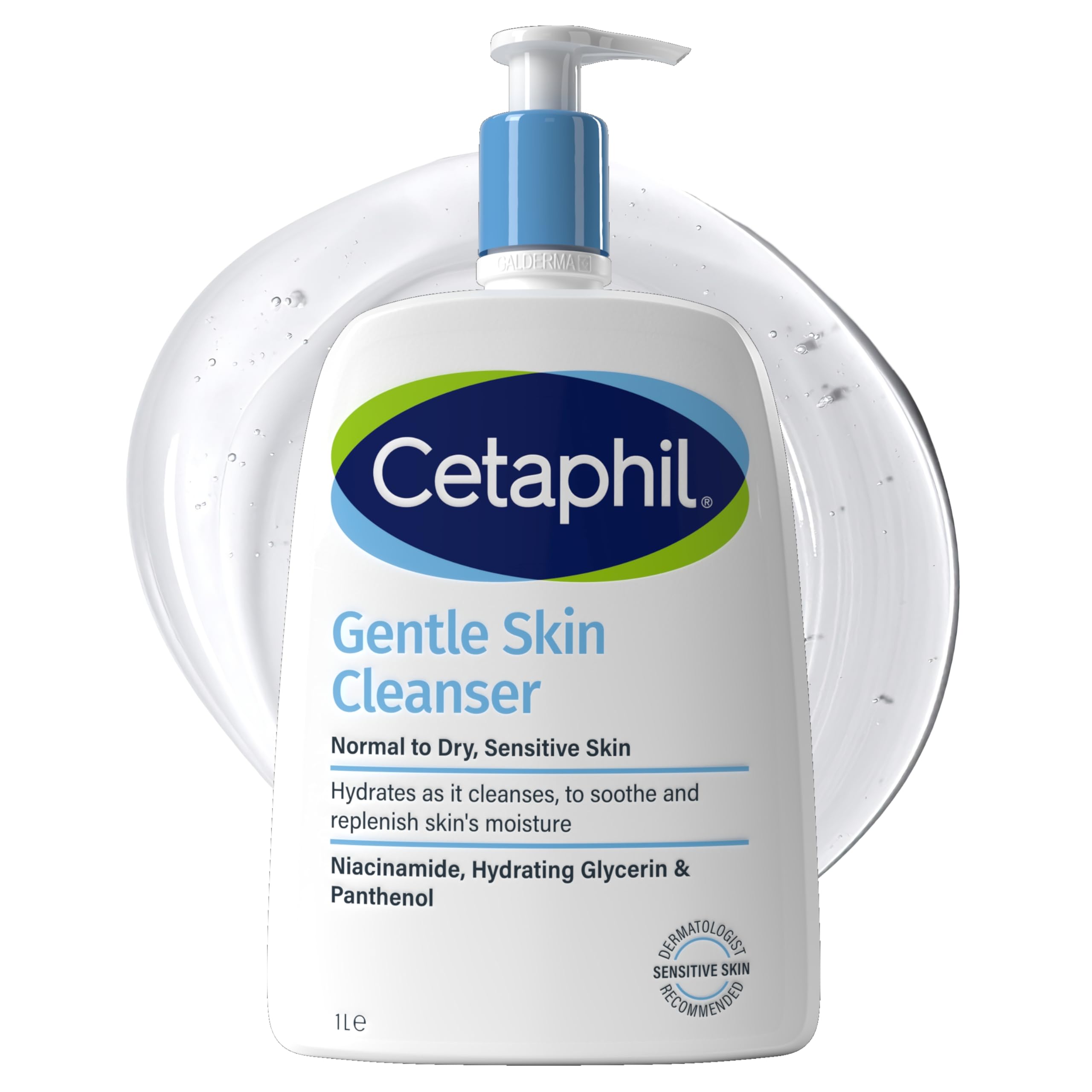 Cetaphil Gentle Skin Cleanser 1L Face & Body Wash for All Ages & Sensitive Skin