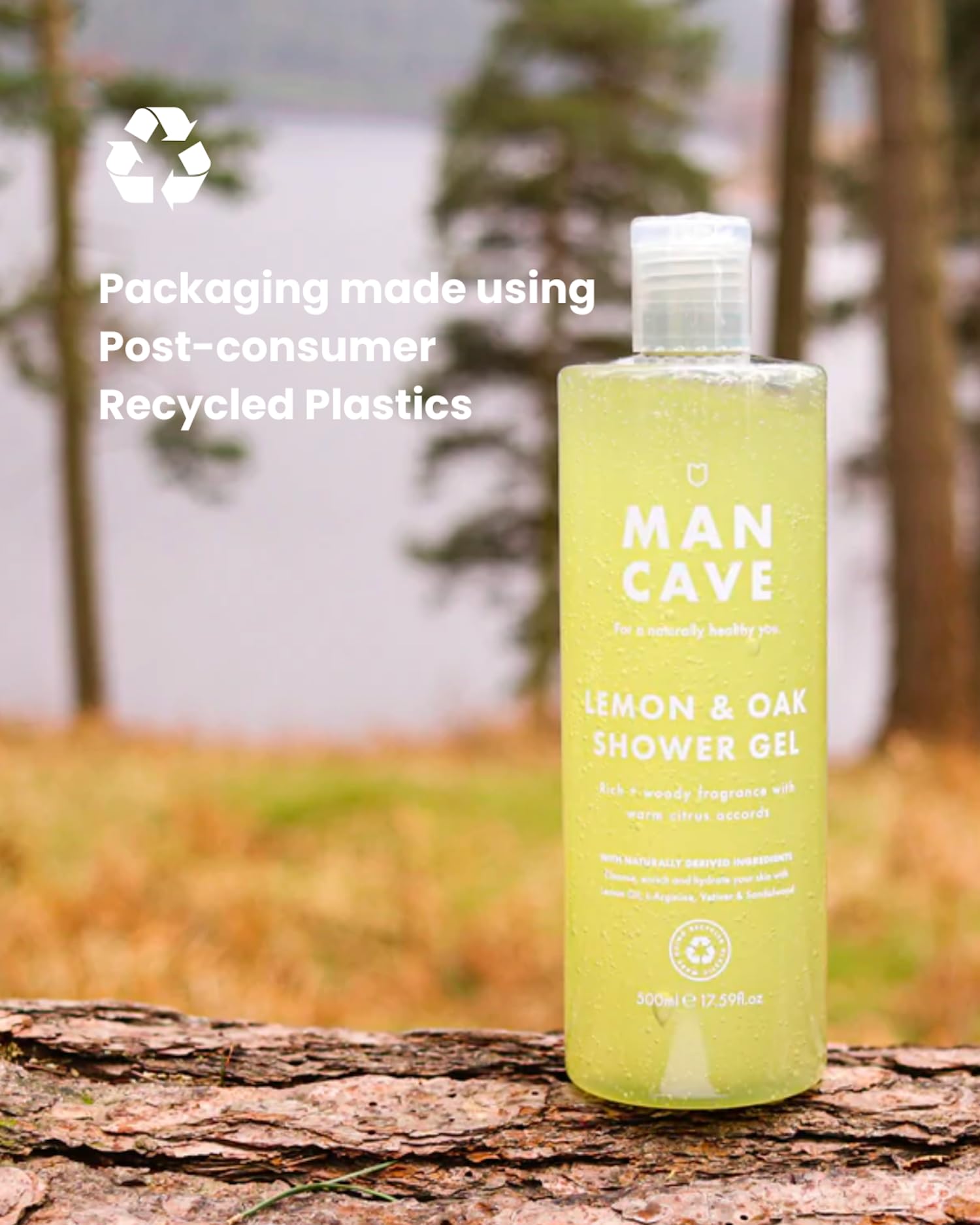 ManCave Lemon and Oak Invigorating Shower Gel for Men, Sulphate & Paraben Free, 500 ml 7