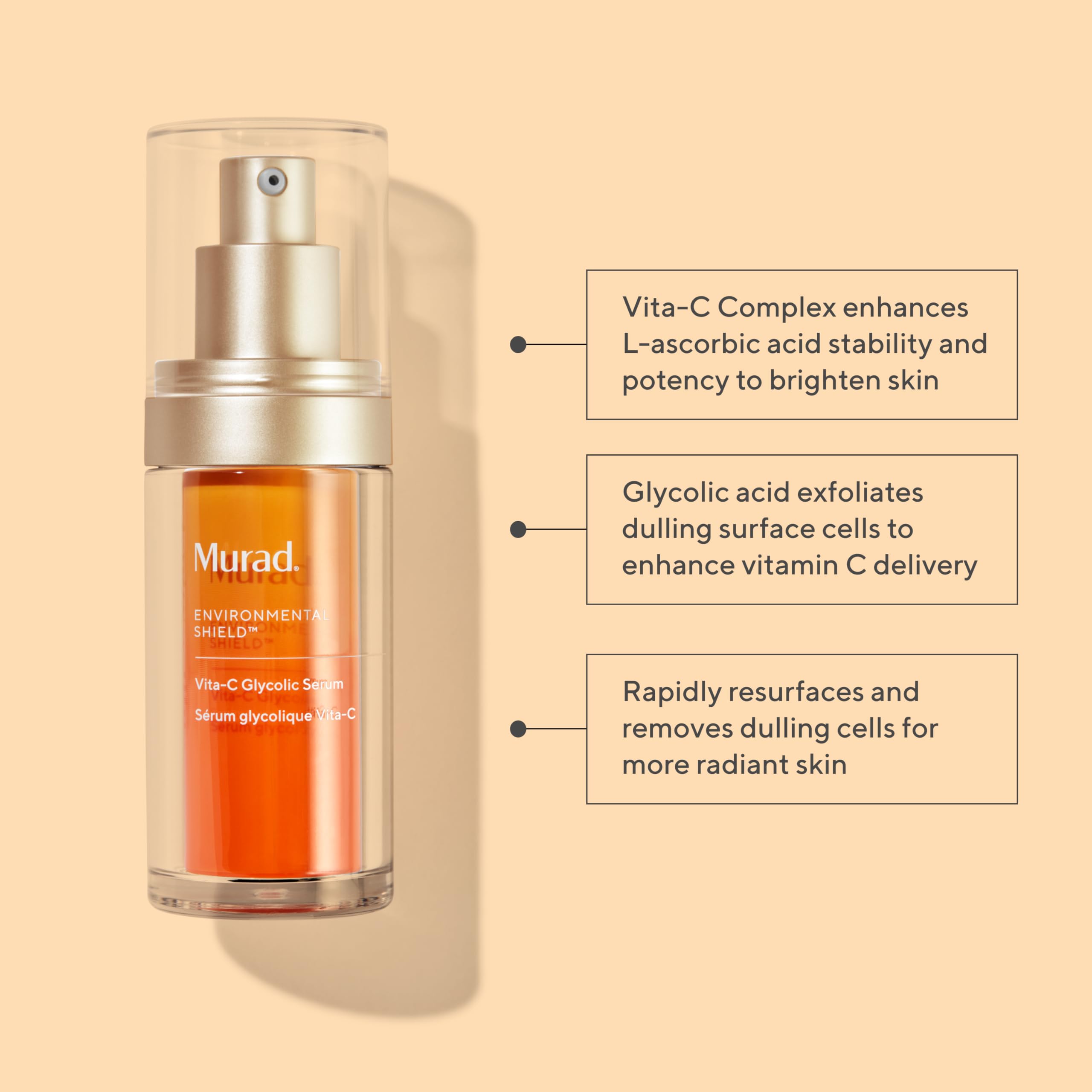 Murad Environmental Shield VITA-C Glycolic Brightening Serum for Skin Brightening