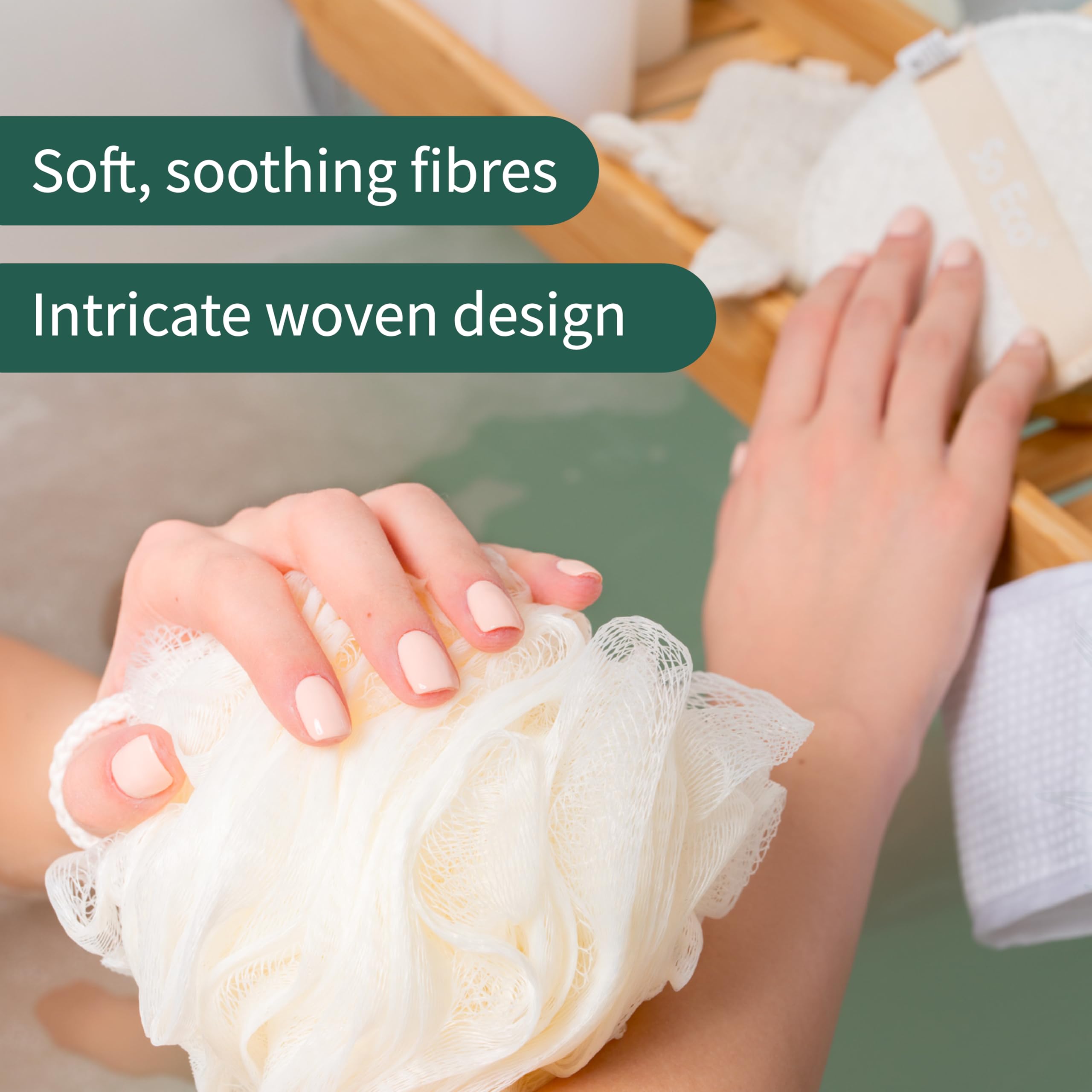 So Eco 100% Recycled Bath and Shower Pouf for Gentle Exfoliation 5