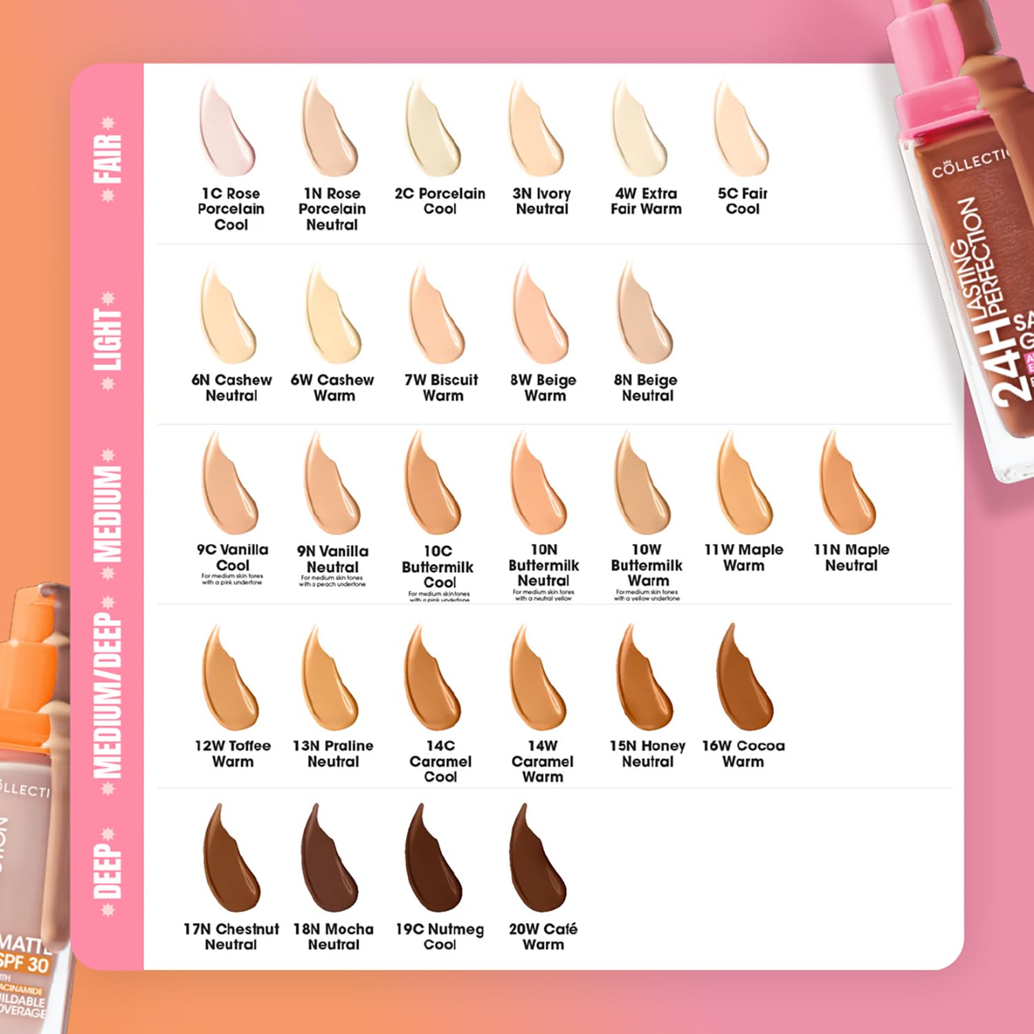 Collection Lasting Perfection Satin Foundation - Full Coverage, Hydrating, Vegan Formula 6