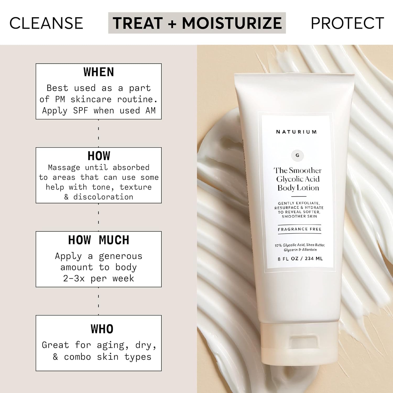 Naturium The Smoother Glycolic Acid Body Lotion - 10% Glycolic Acid for Resurfacing & Exfoliation | 16.9 FL OZ 2