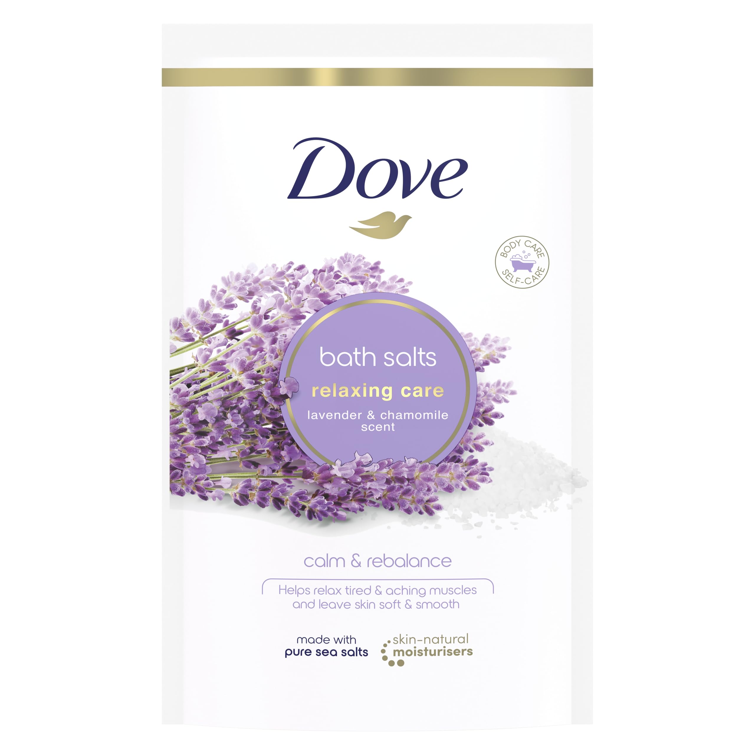 Dove Lavender & Chamomile Relaxing Care Bath Salt with Skin-Natural Moisturisers