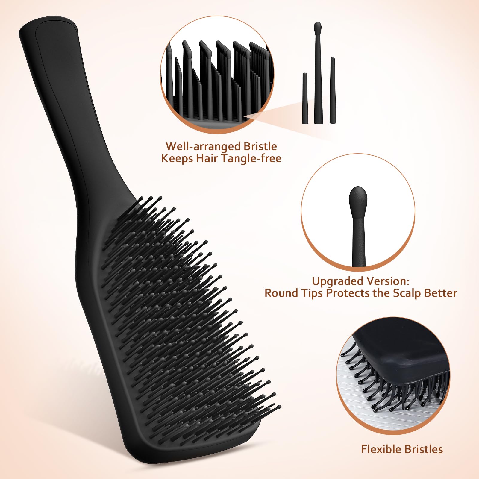 SHINLEA Ultimate Detangler Hair Brush for Wet/Dry Hair, Anti Breakage Tool
